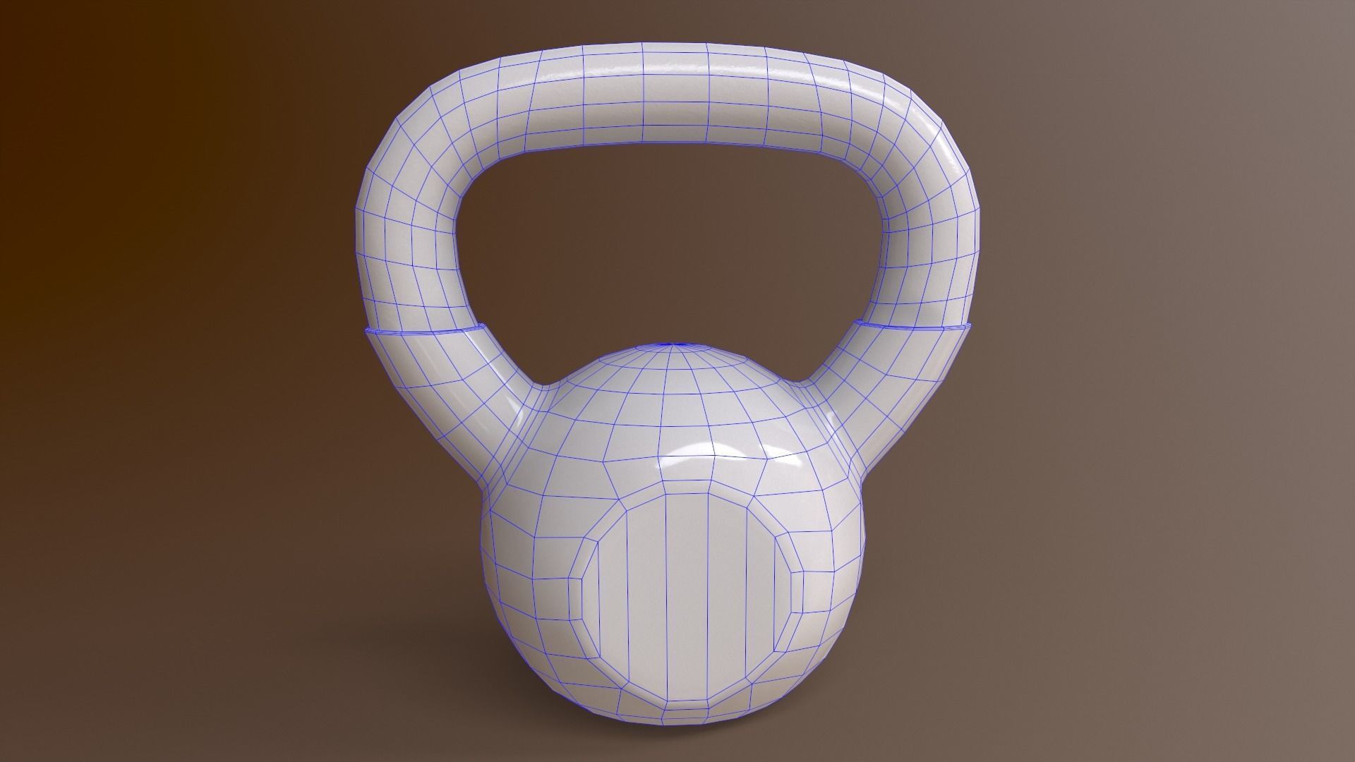 PBR 4-16KG Kettlebell V1 - Blue Low-poly 3D model_31