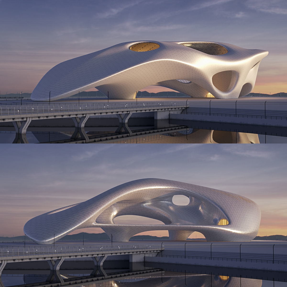 Futuristic building collection 4x 9 _2