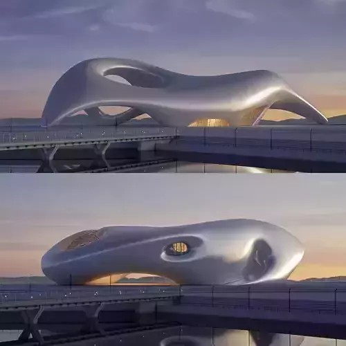 Futuristic building collection 4x 9 Futuristic building collection 4x 9