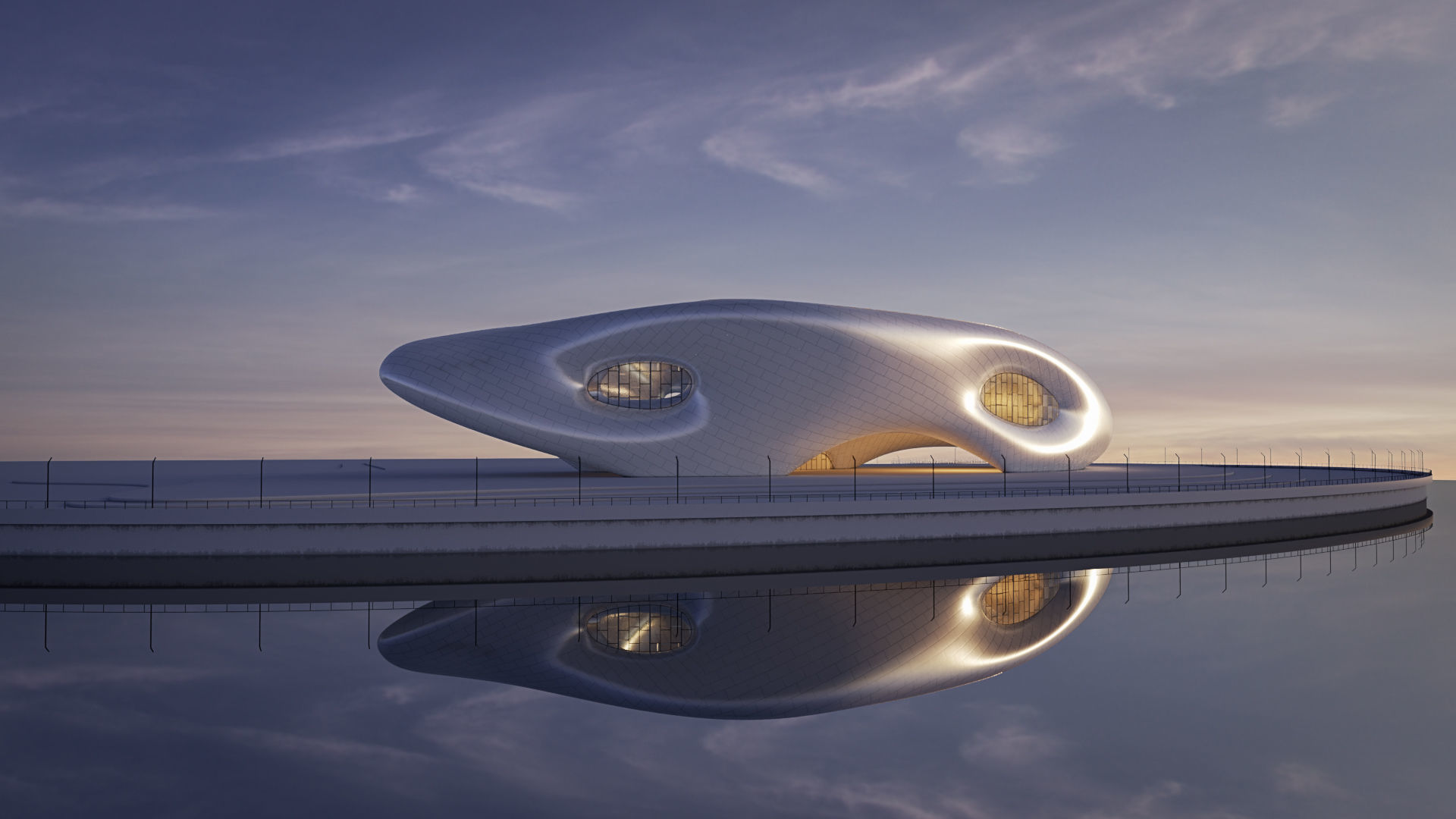 Futuristic building collection 4x 9 _19