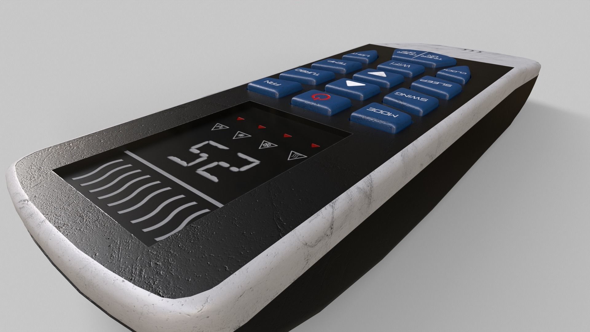 Air Conditioner Remote Low-poly 3D model_3