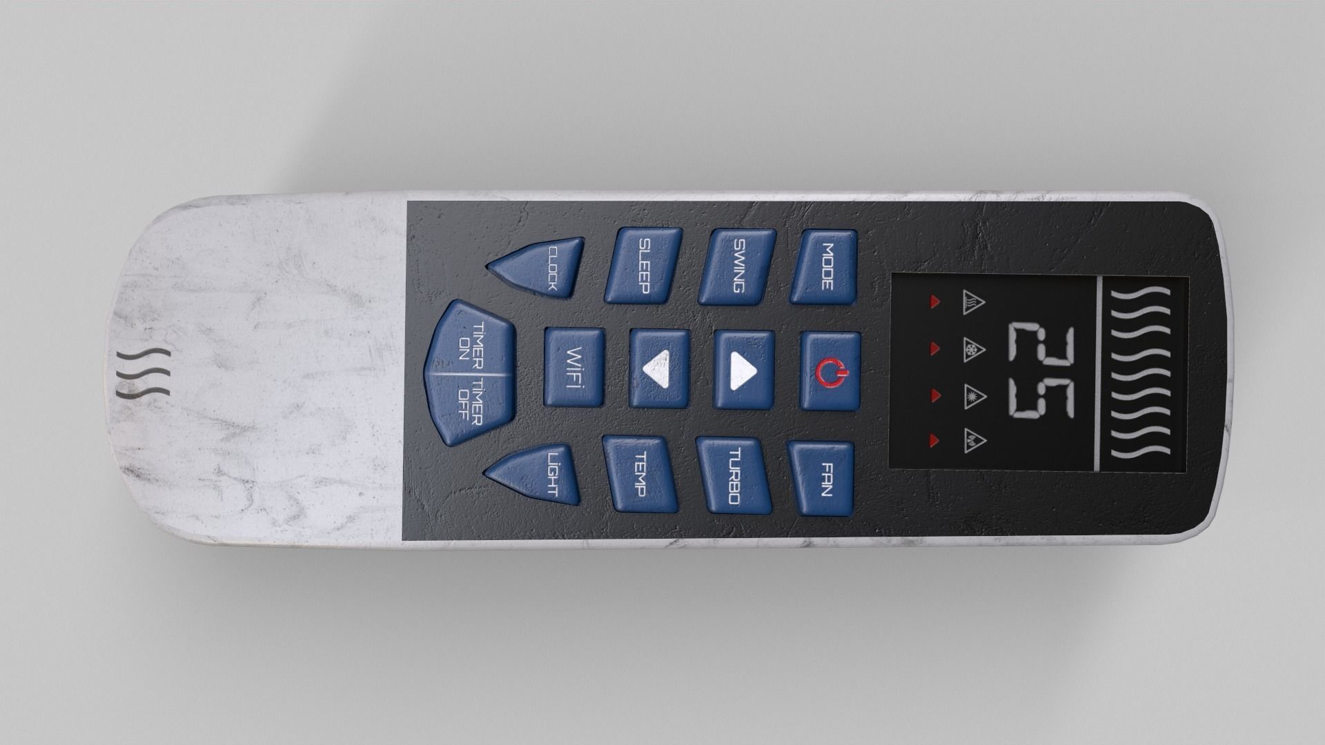 Air Conditioner Remote Low-poly 3D model_5