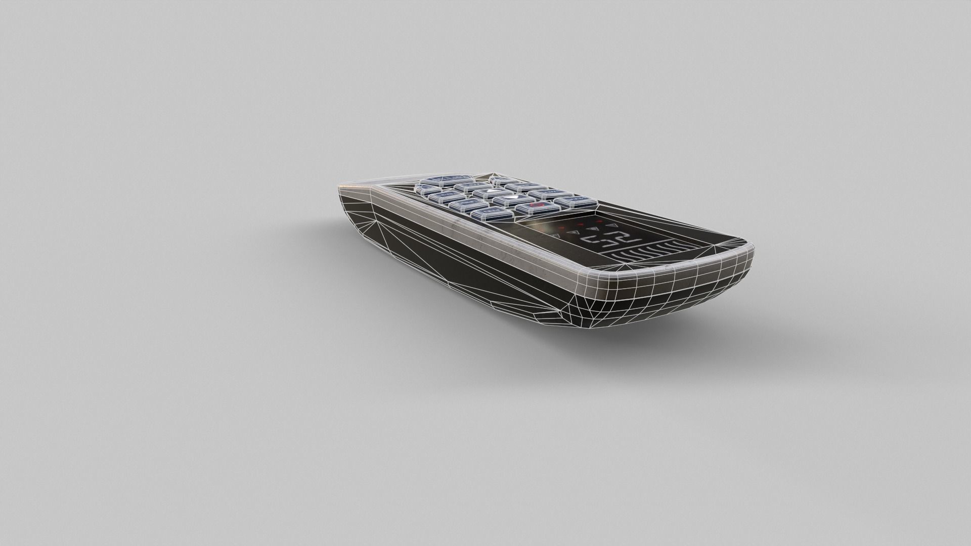 Air Conditioner Remote Low-poly 3D model_9