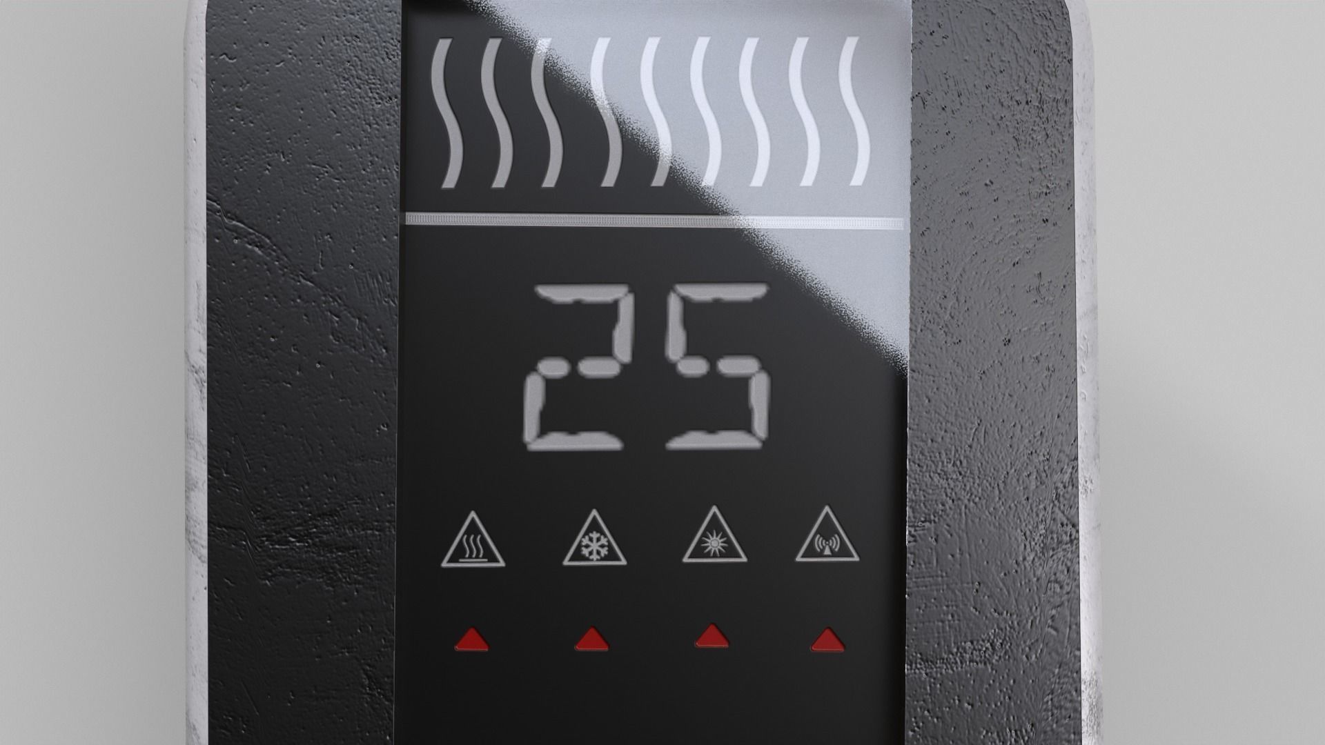 Air Conditioner Remote Low-poly 3D model_11