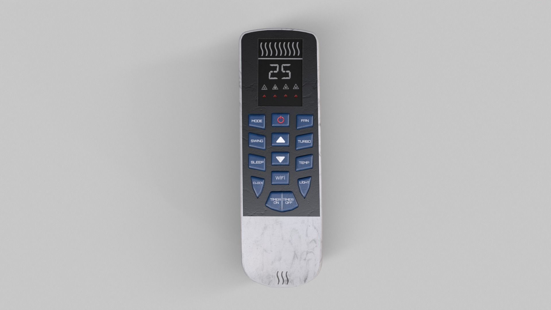 Air Conditioner Remote Low-poly 3D model_14