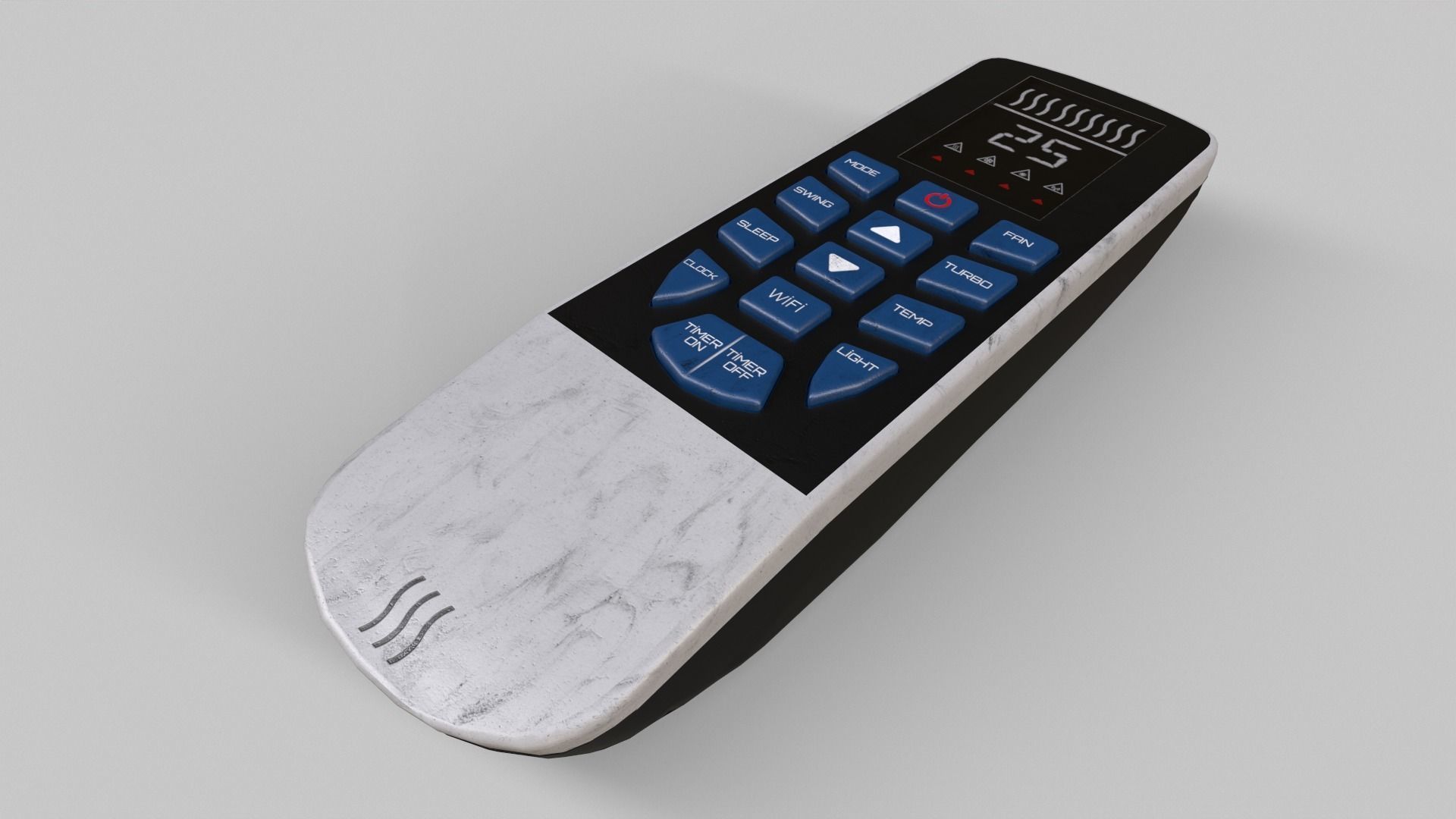 Air Conditioner Remote Low-poly 3D model_6