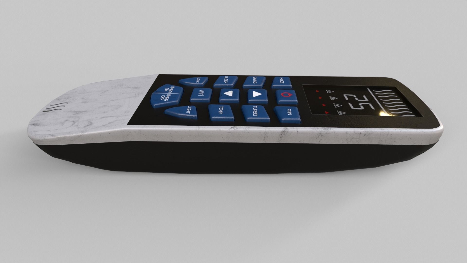 Air Conditioner Remote Low-poly 3D model_2