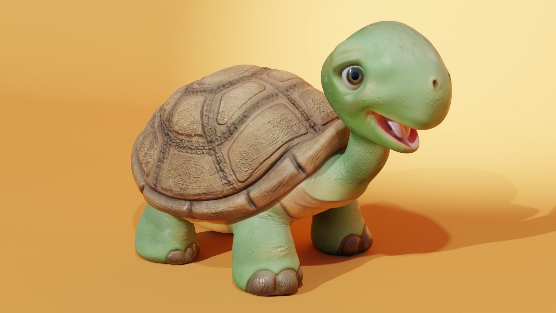3d Stylized Turtle - Rigged  3D model_8