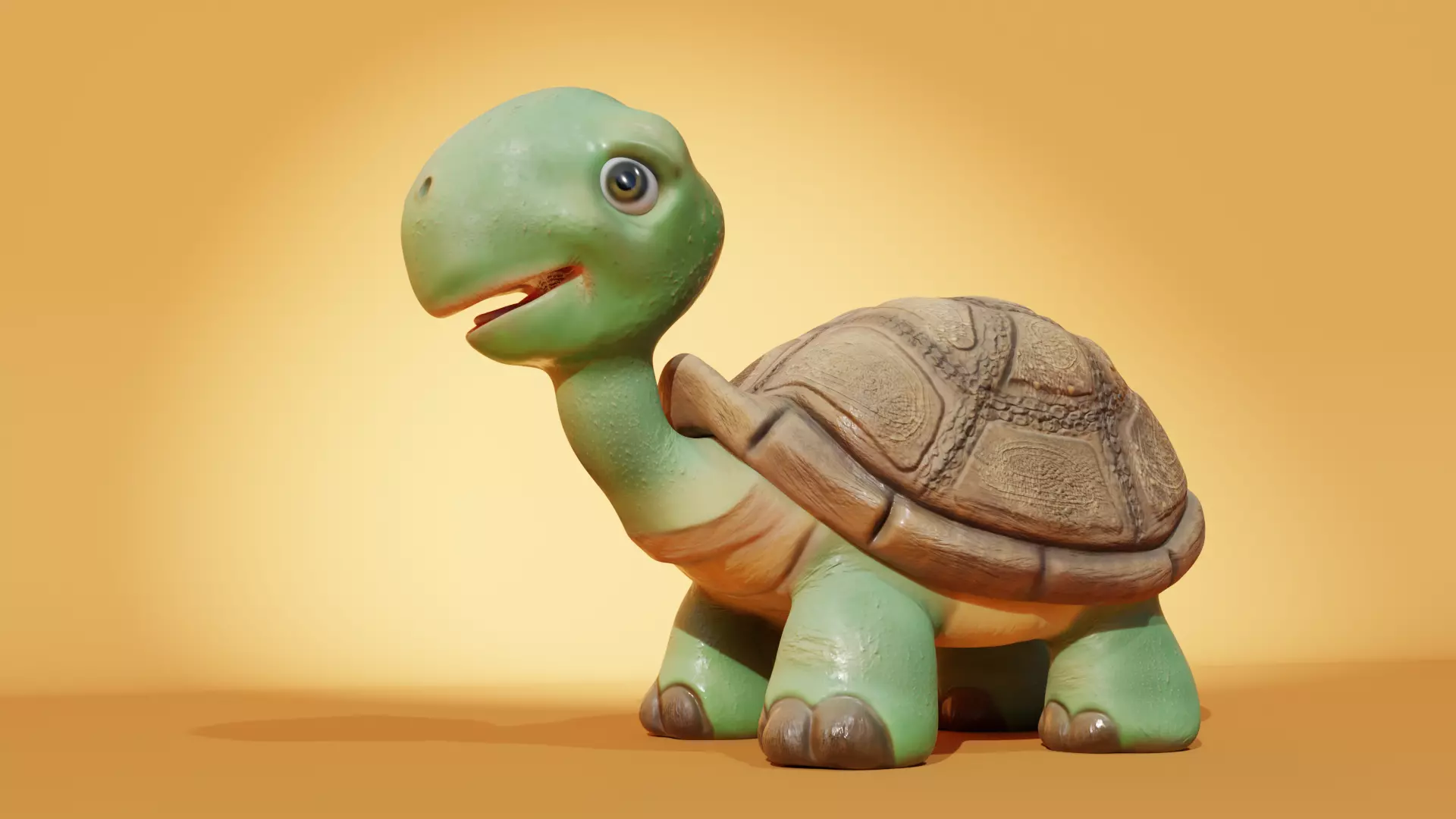 3d Stylized Turtle - Rigged  3D model_0