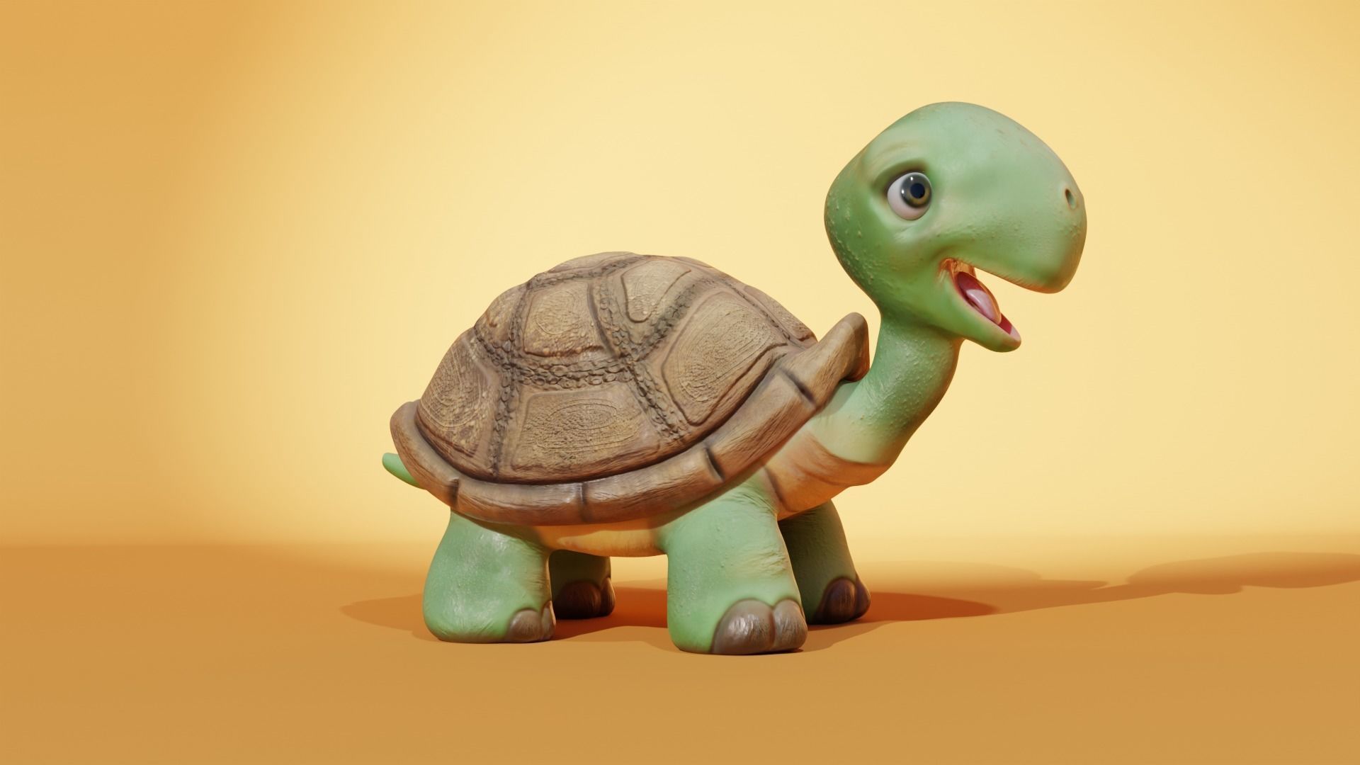 3d Stylized Turtle - Rigged  3D model_6