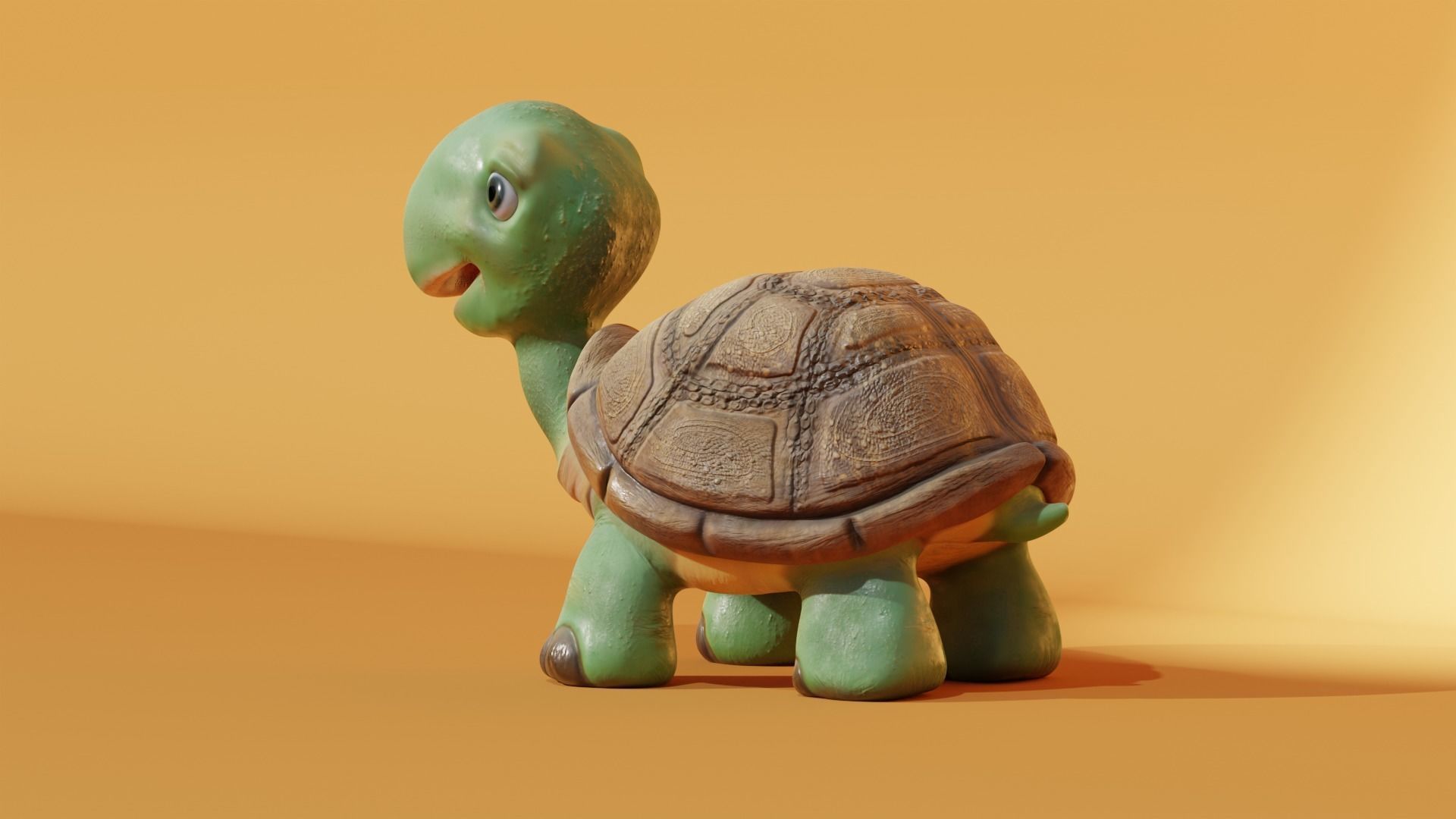 3d Stylized Turtle - Rigged  3D model_3