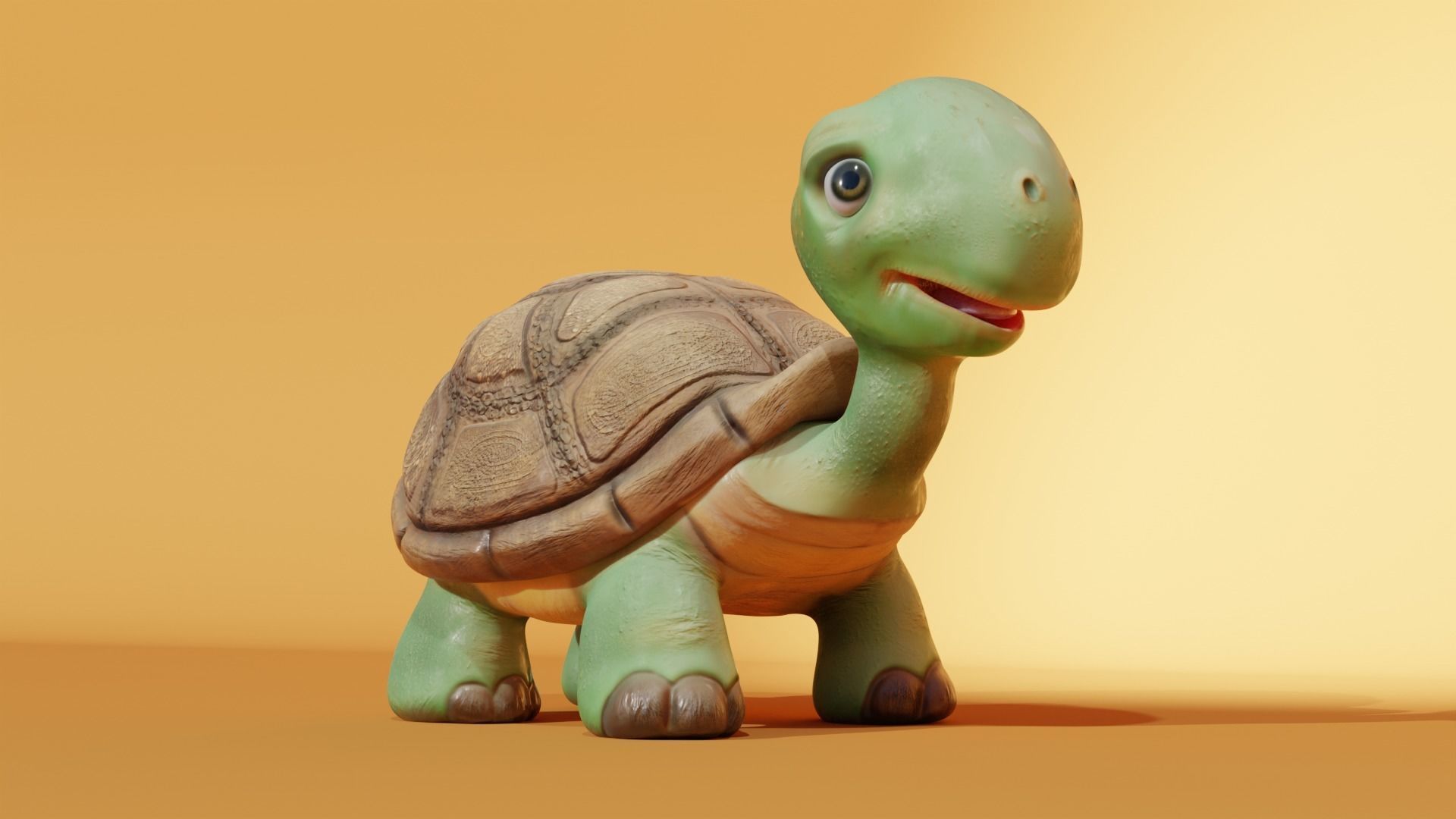 3d Stylized Turtle - Rigged  3D model_4