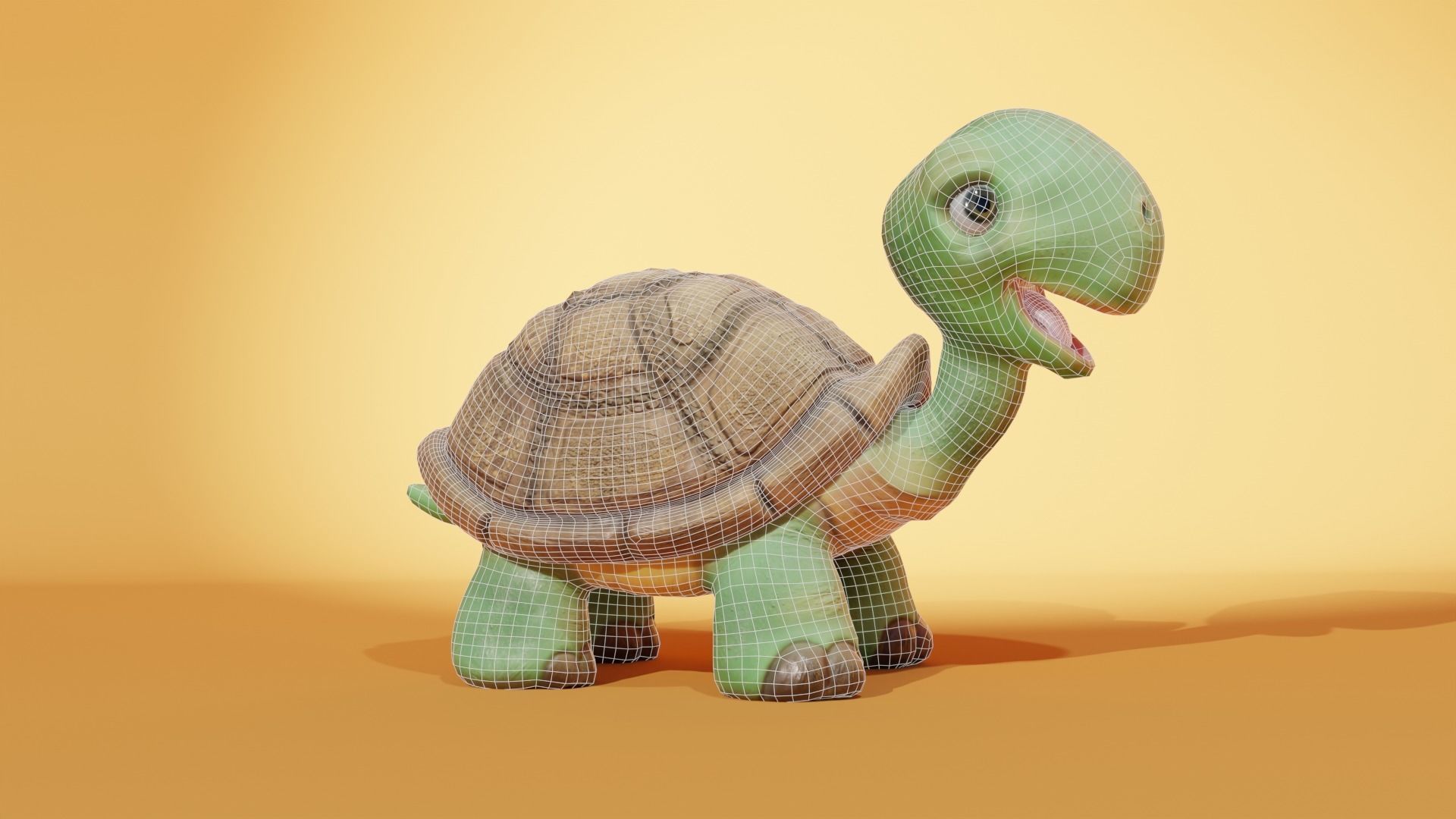 3d Stylized Turtle - Rigged  3D model_7