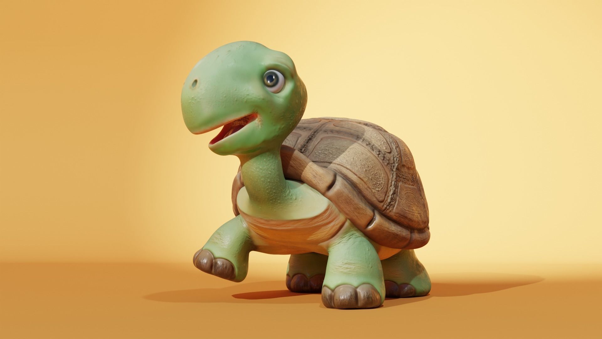 3d Stylized Turtle - Rigged  3D model_9