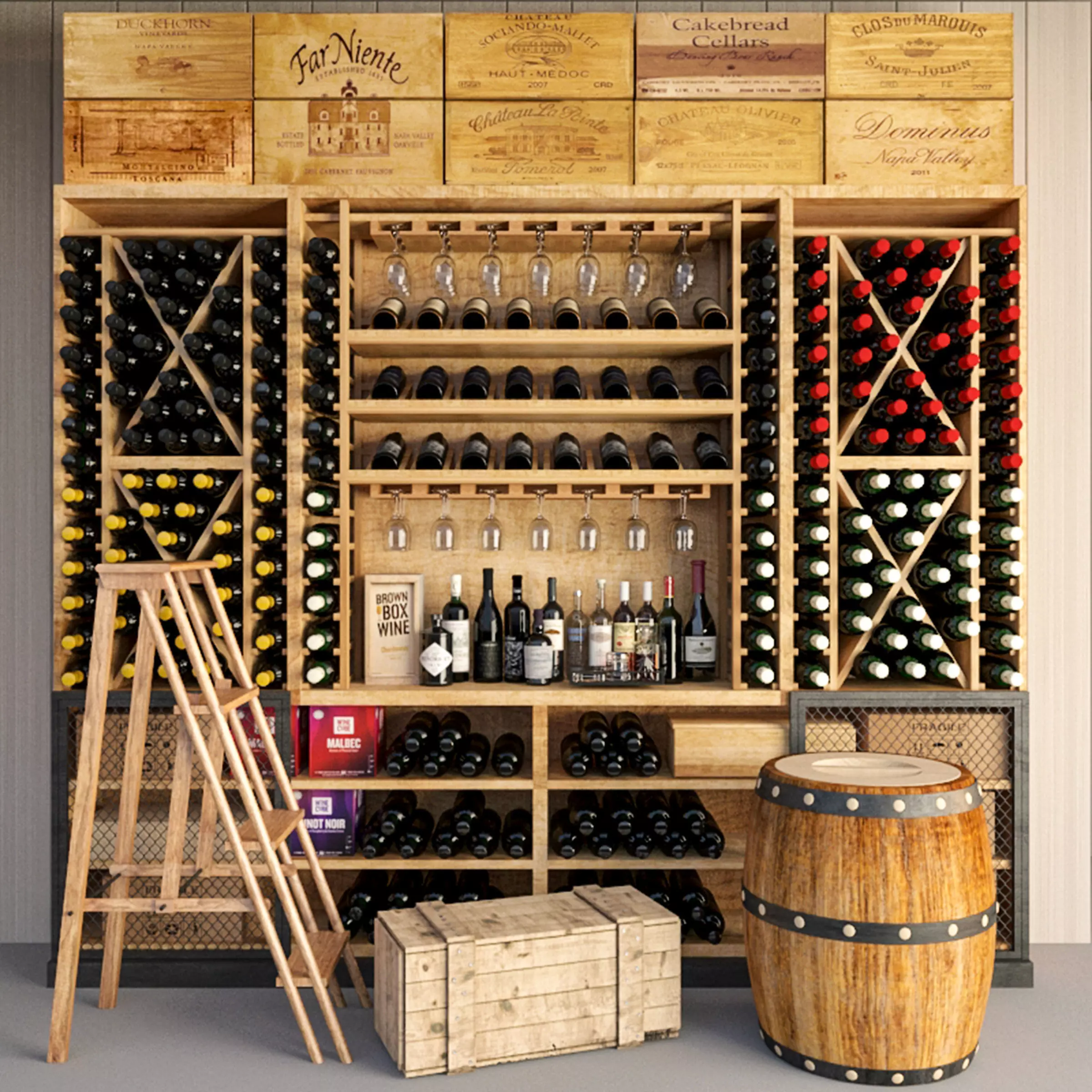 Wine Cellar 3D model_0