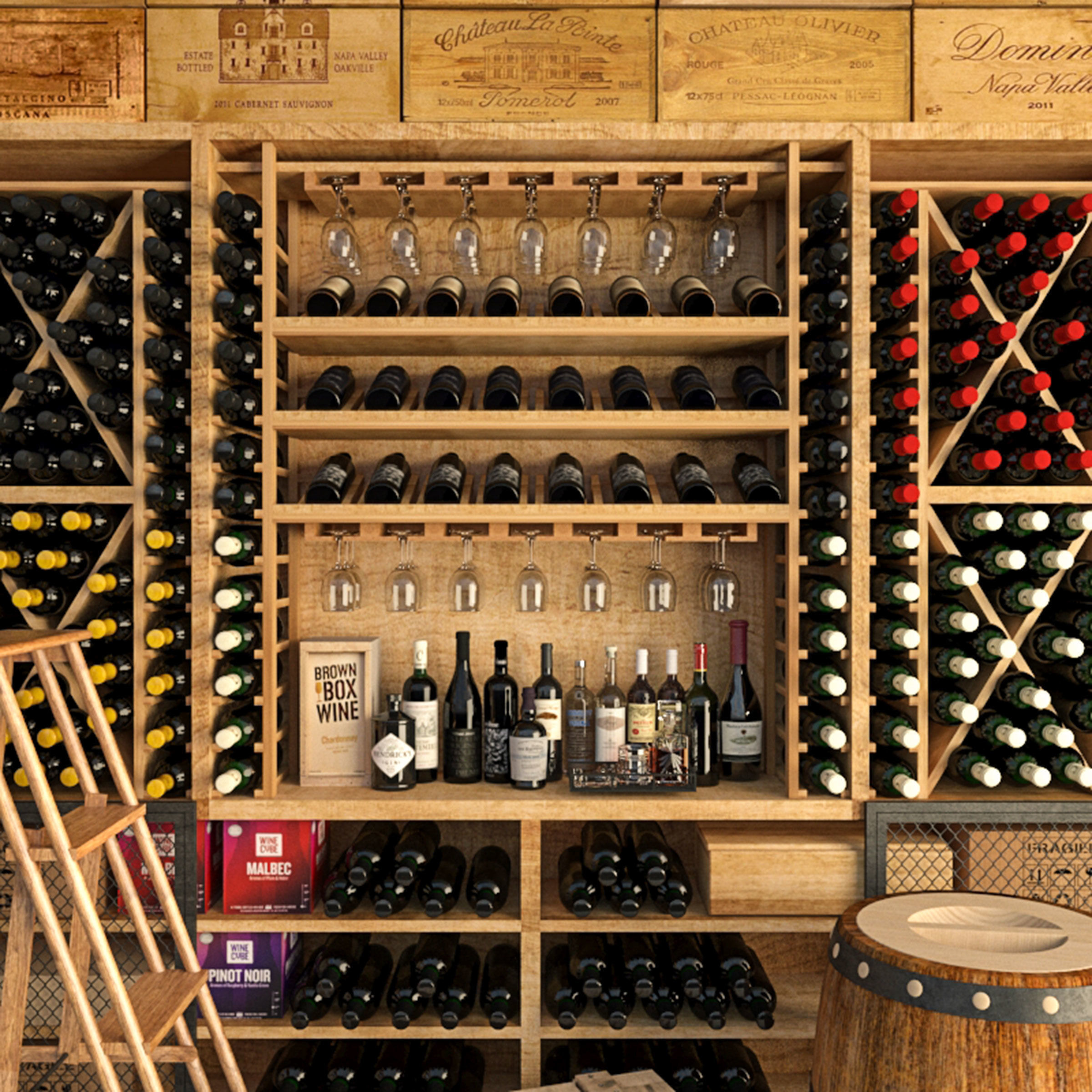Wine Cellar 3D model_1