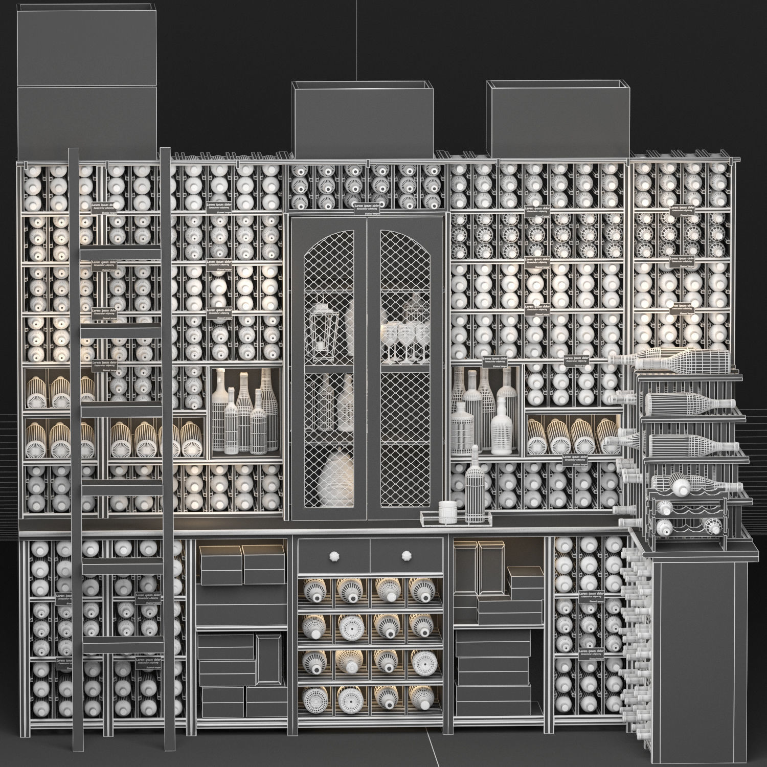 Wine Cellar 2 3D model_2