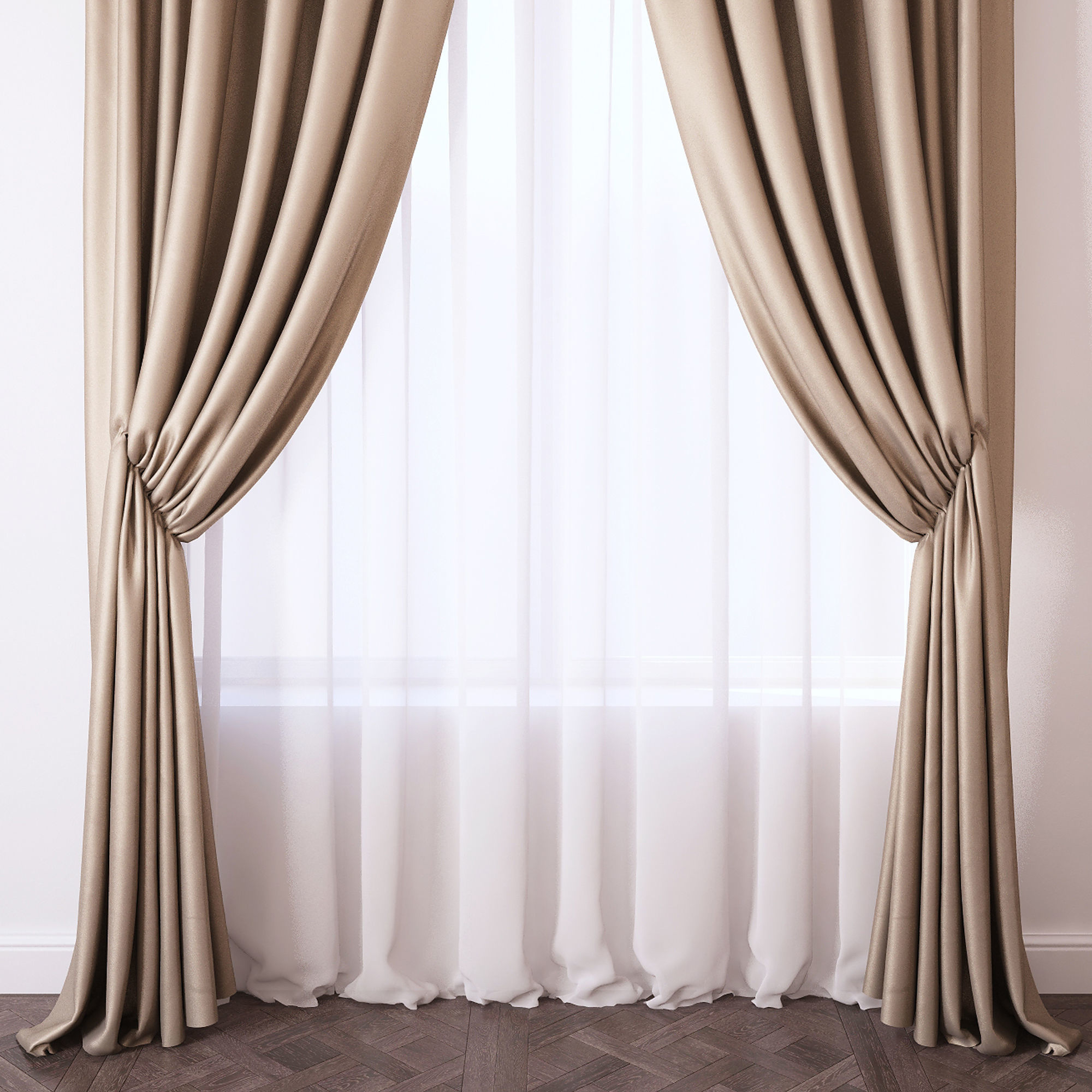 Set 46 Curtains 3D model_1