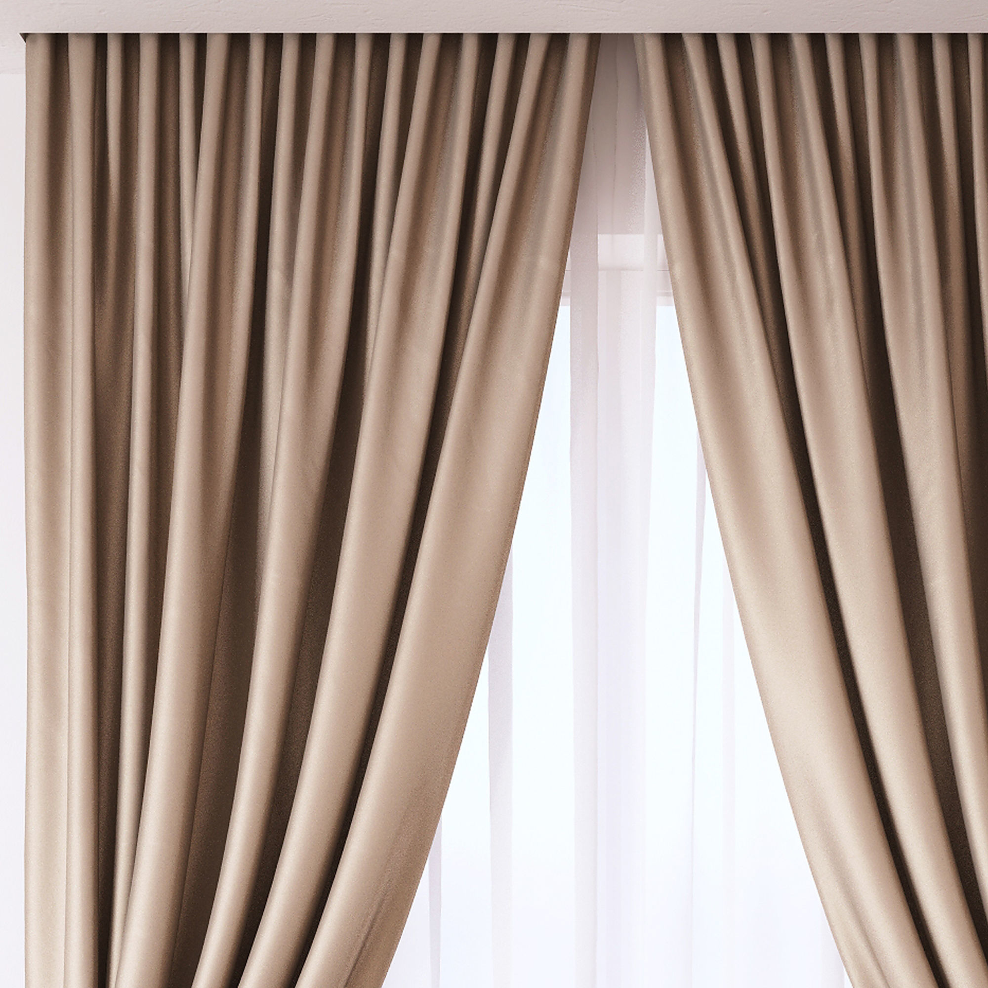 Set 46 Curtains 3D model_4