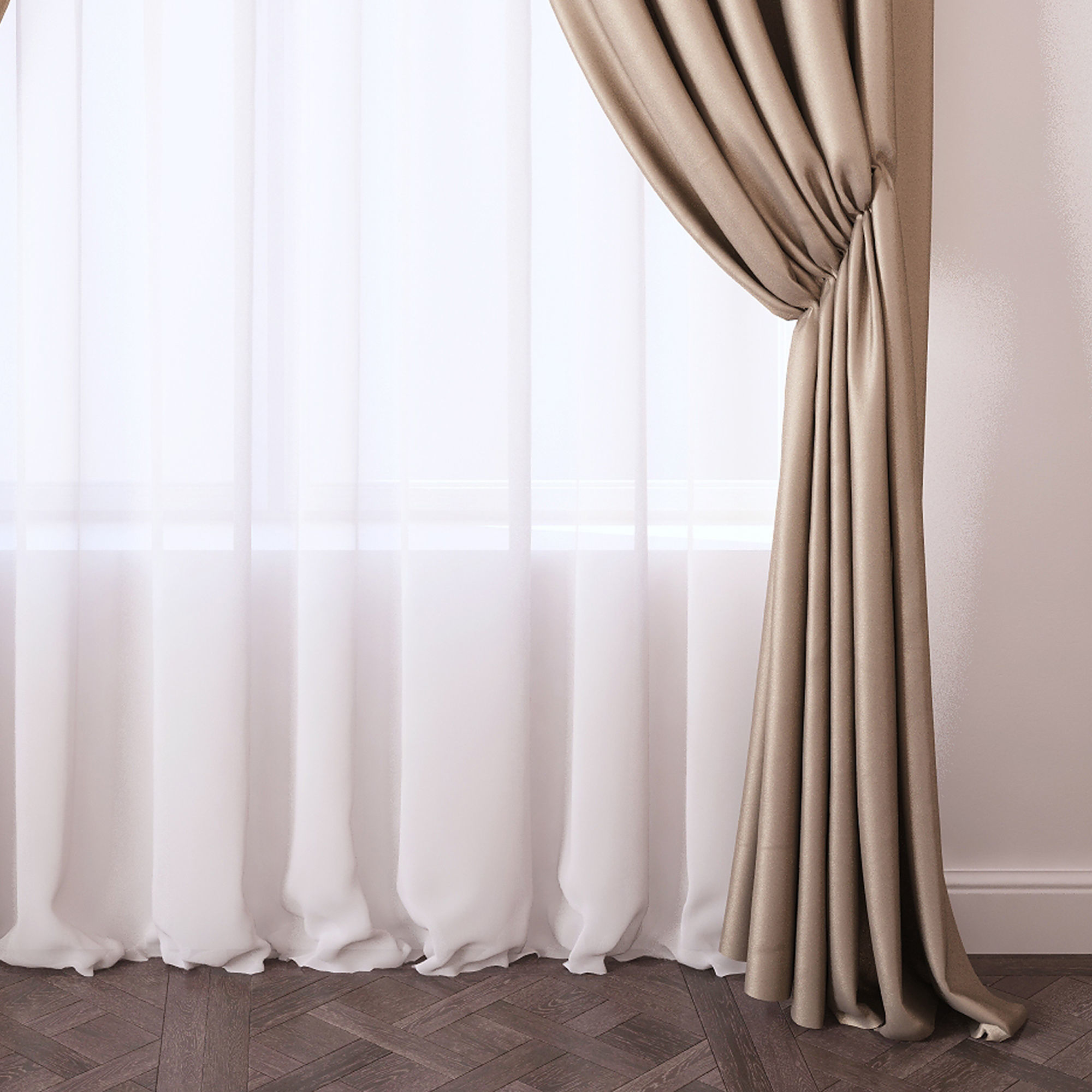Set 46 Curtains 3D model_2