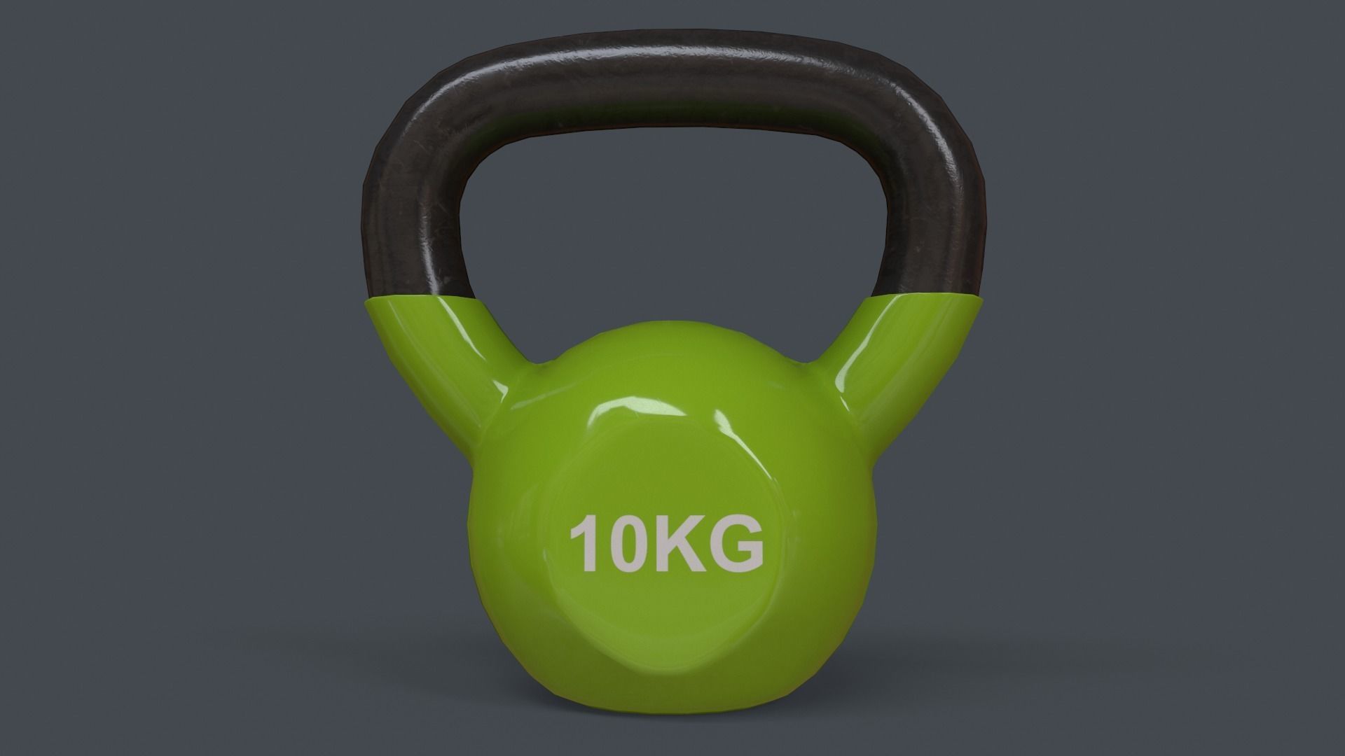 PBR 4-16KG Kettlebell V1 - Green Light Low-poly 3D model_19