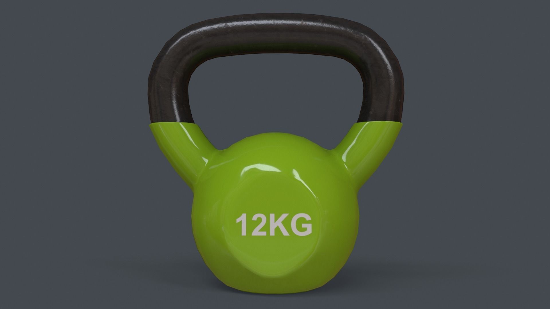 PBR 4-16KG Kettlebell V1 - Green Light Low-poly 3D model_23