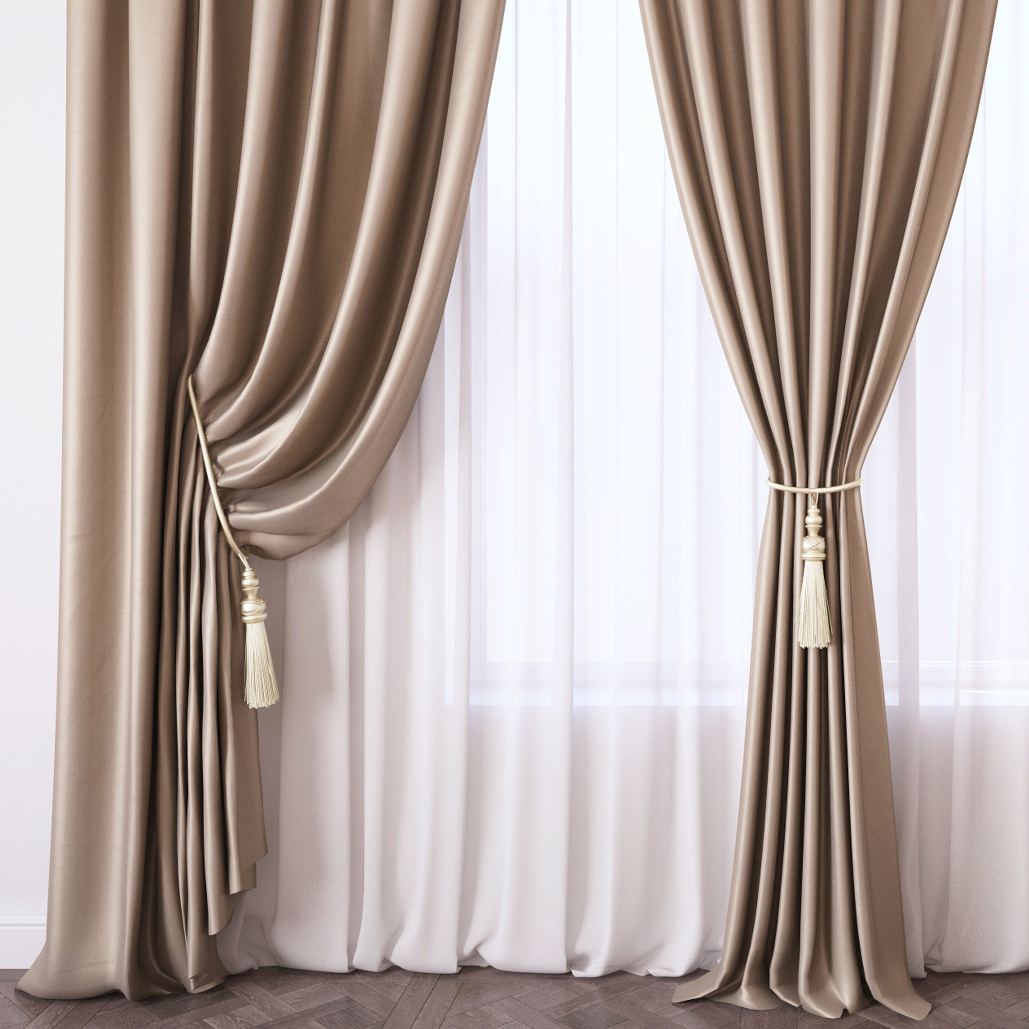 Set 47 Curtains 3D model_2