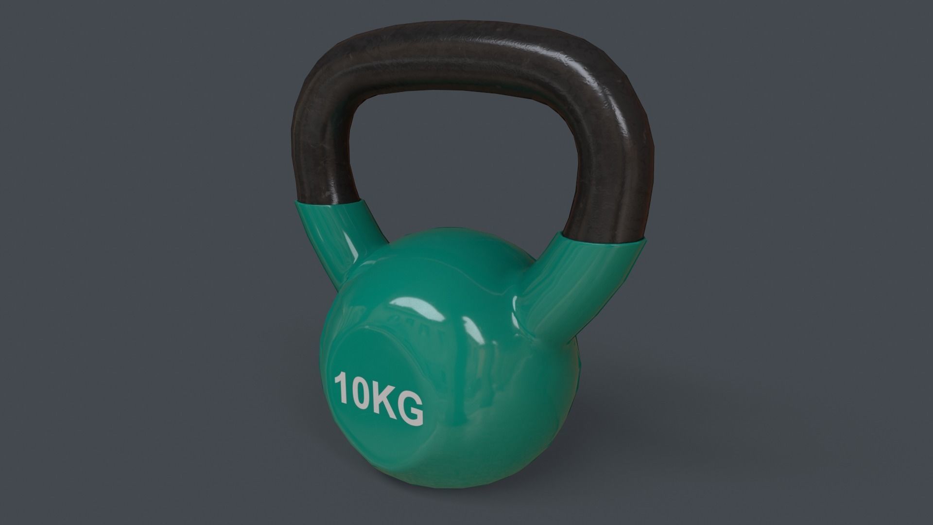 PBR 4-16KG Kettlebell V1 - Green Low-poly 3D model_20