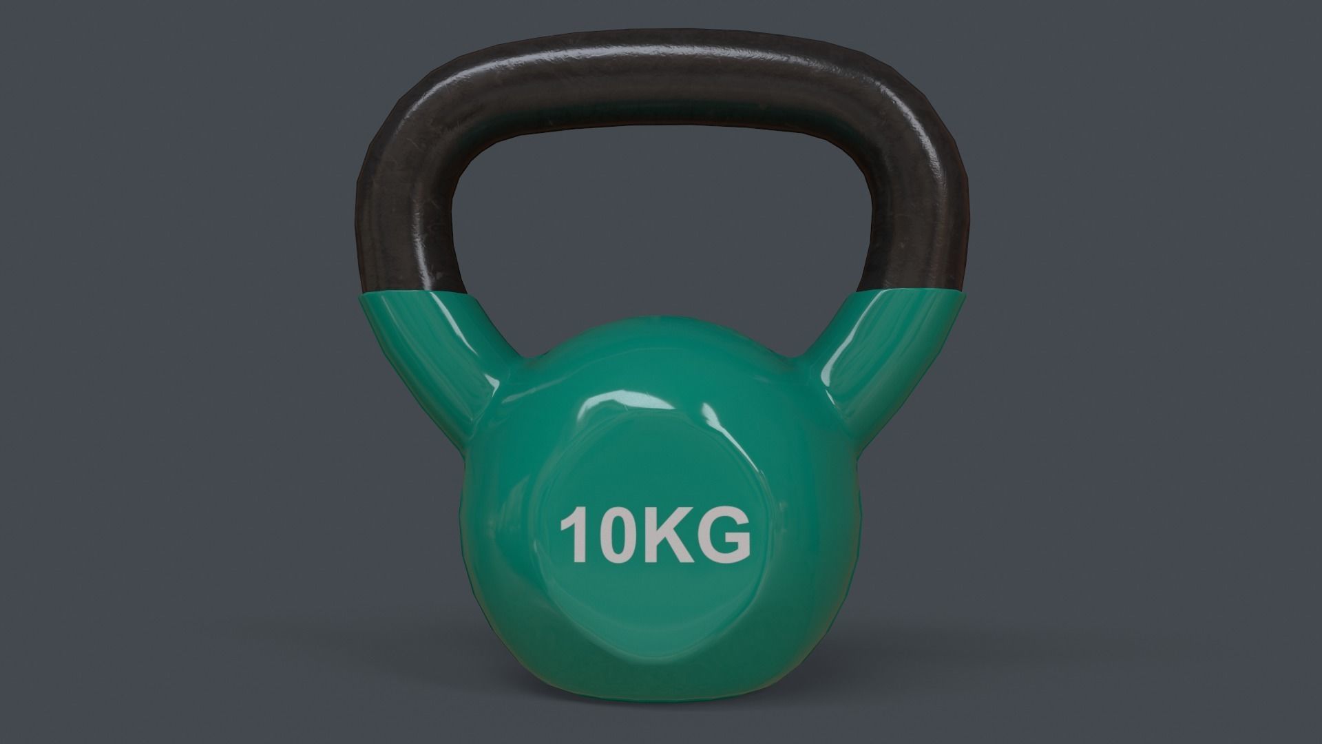 PBR 4-16KG Kettlebell V1 - Green Low-poly 3D model_19
