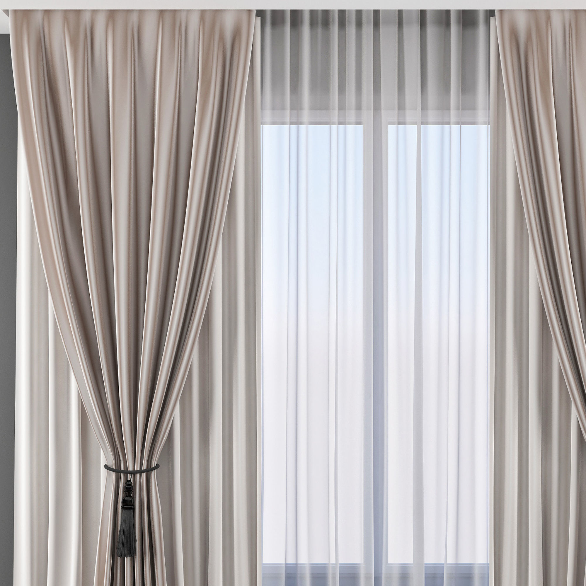 Set 50 Curtains 3D model_2