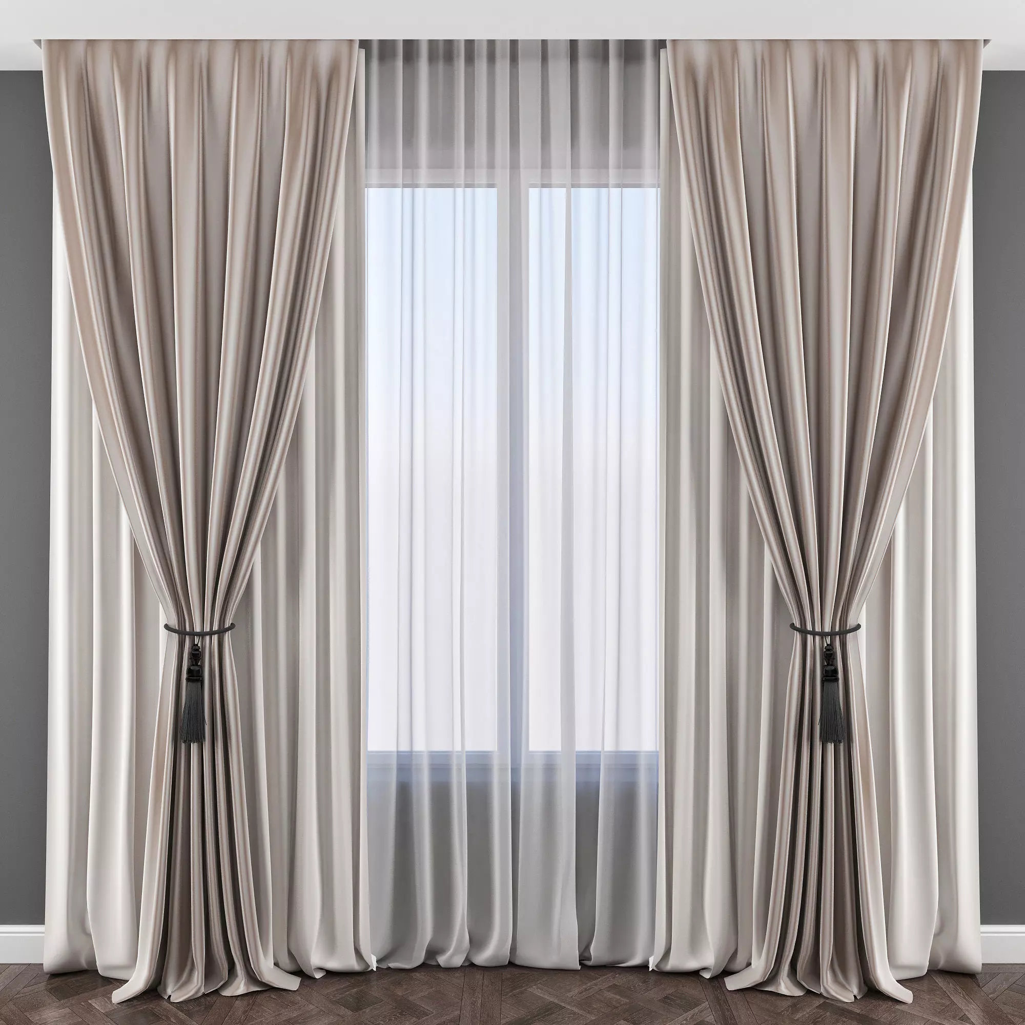 Set 50 Curtains 3D model_0