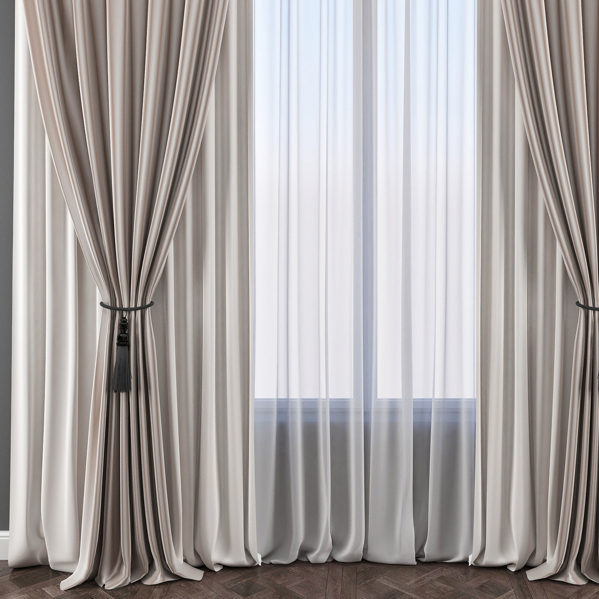 Set 50 Curtains 3D model_4