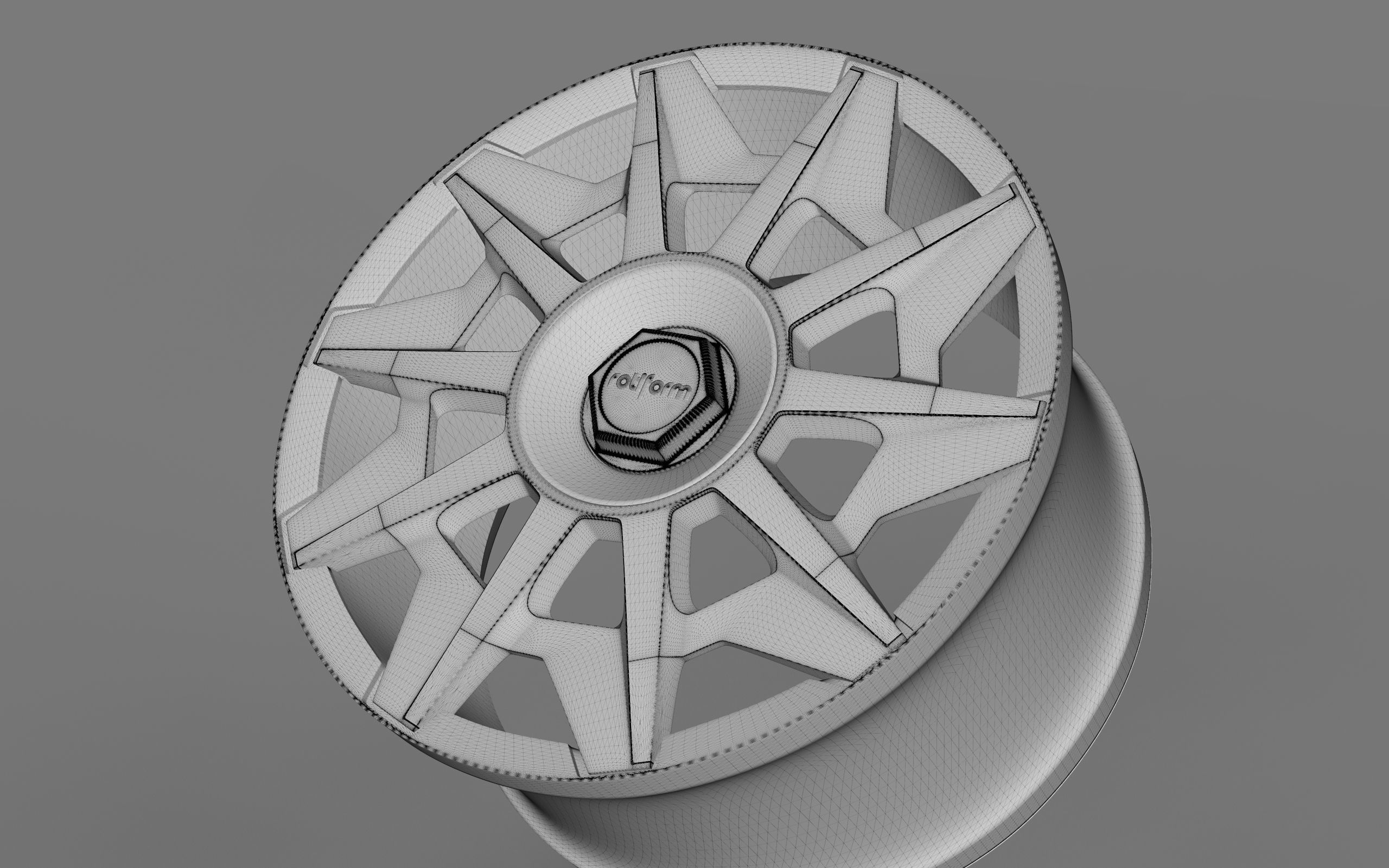 Rotiform CVT Wheel Rim Highpoly Lowpoly 3D print model 3D print model_6