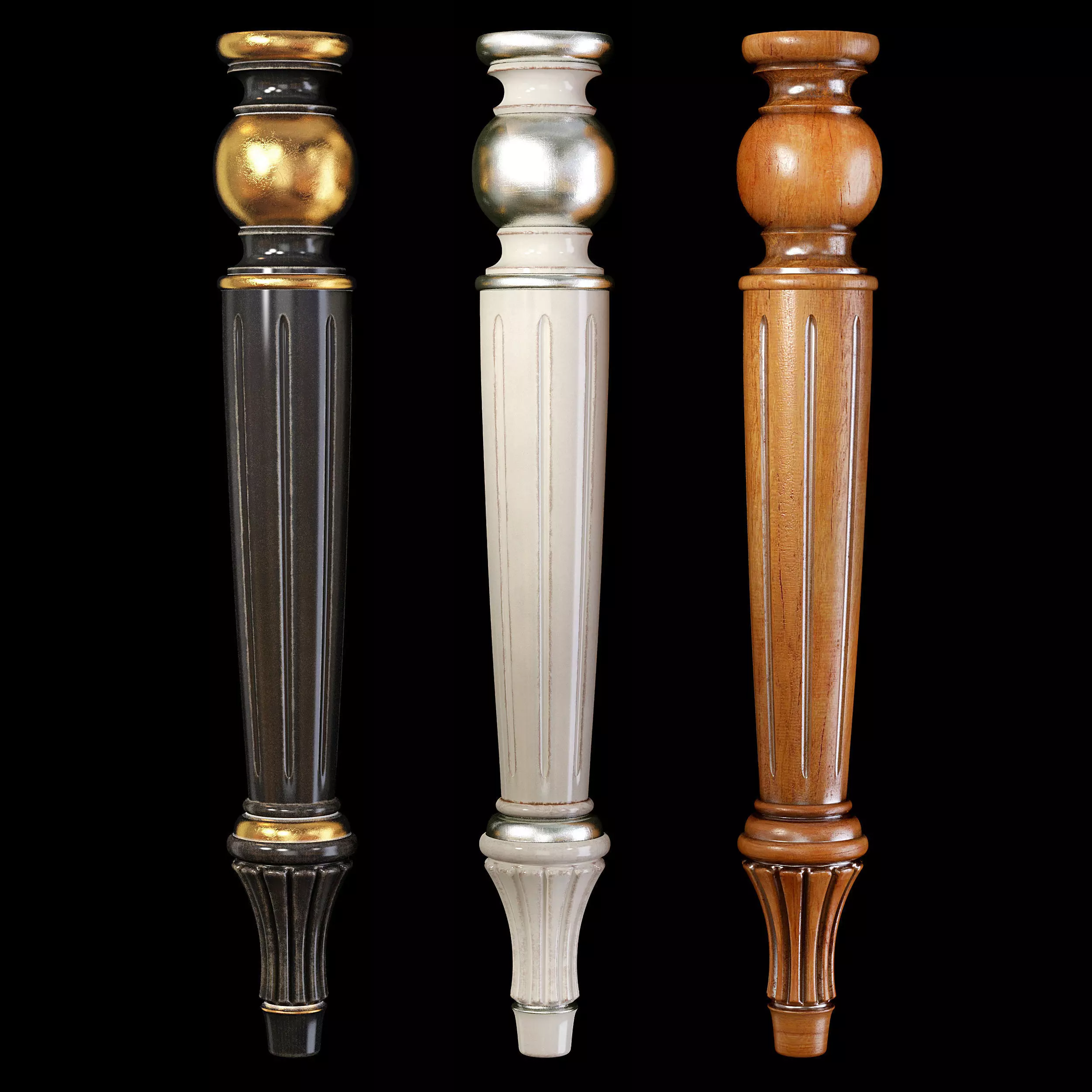 Classic leg 015 3D model