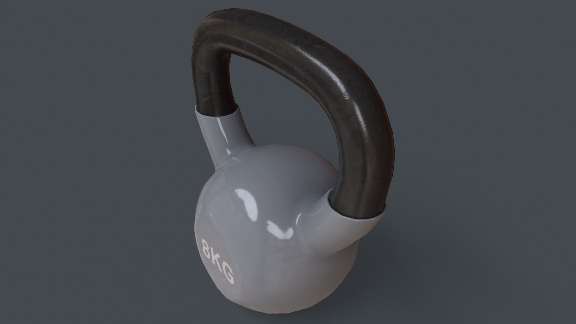 PBR 4-16KG Kettlebell V1 - Grey Low-poly 3D model_17