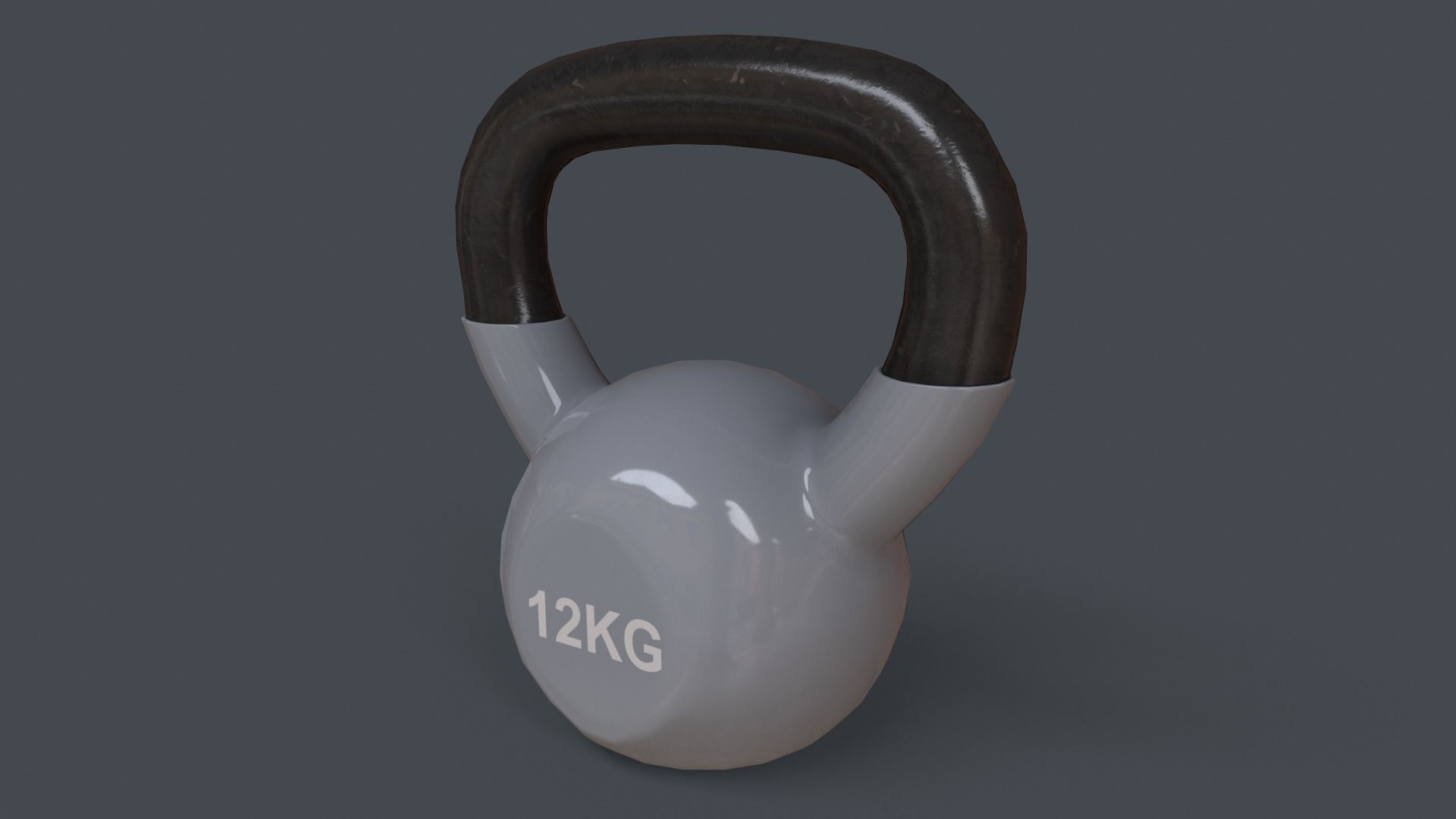 PBR 4-16KG Kettlebell V1 - Grey Low-poly 3D model_24