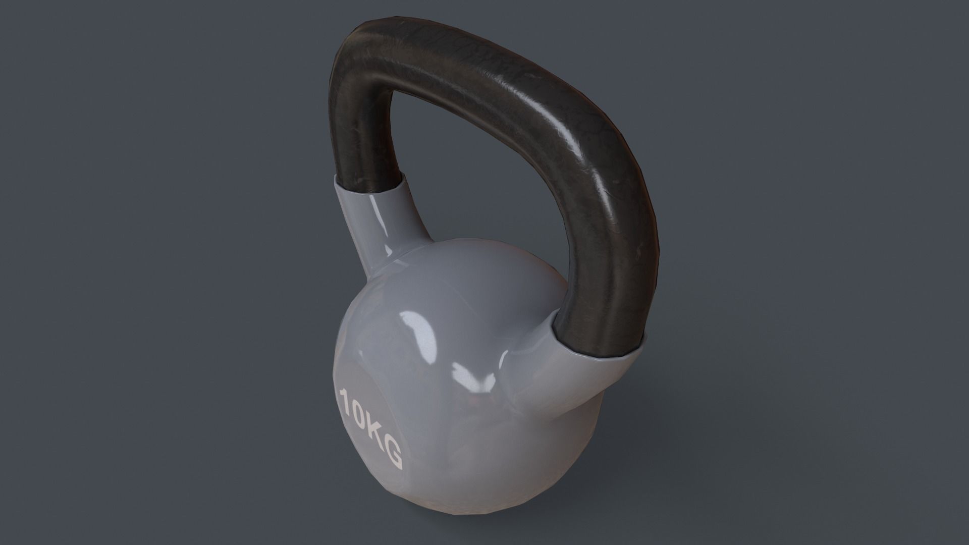 PBR 4-16KG Kettlebell V1 - Grey Low-poly 3D model_21