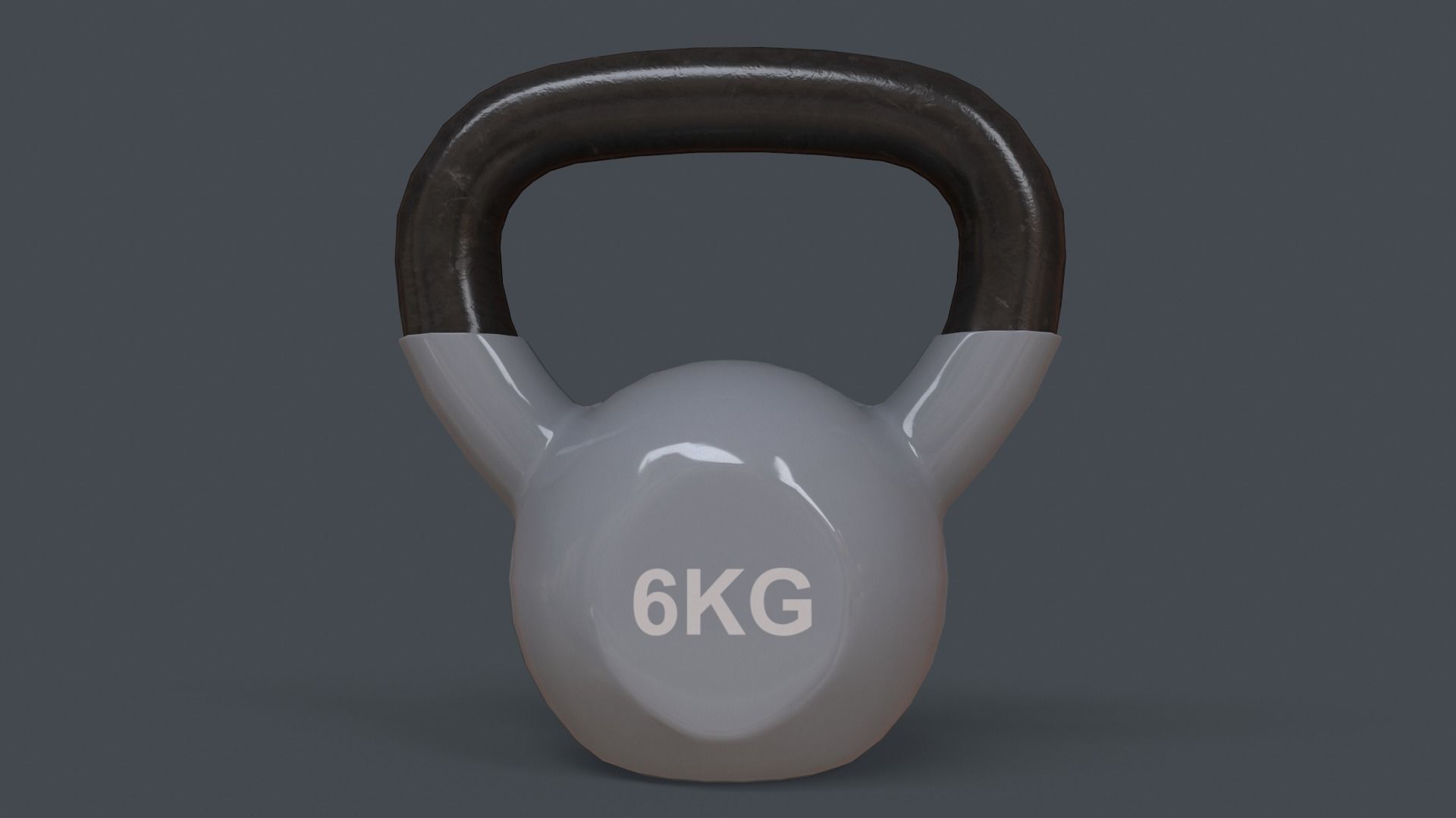 PBR 4-16KG Kettlebell V1 - Grey Low-poly 3D model_11