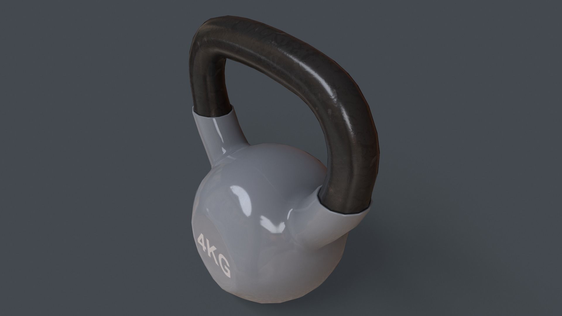 PBR 4-16KG Kettlebell V1 - Grey Low-poly 3D model_9