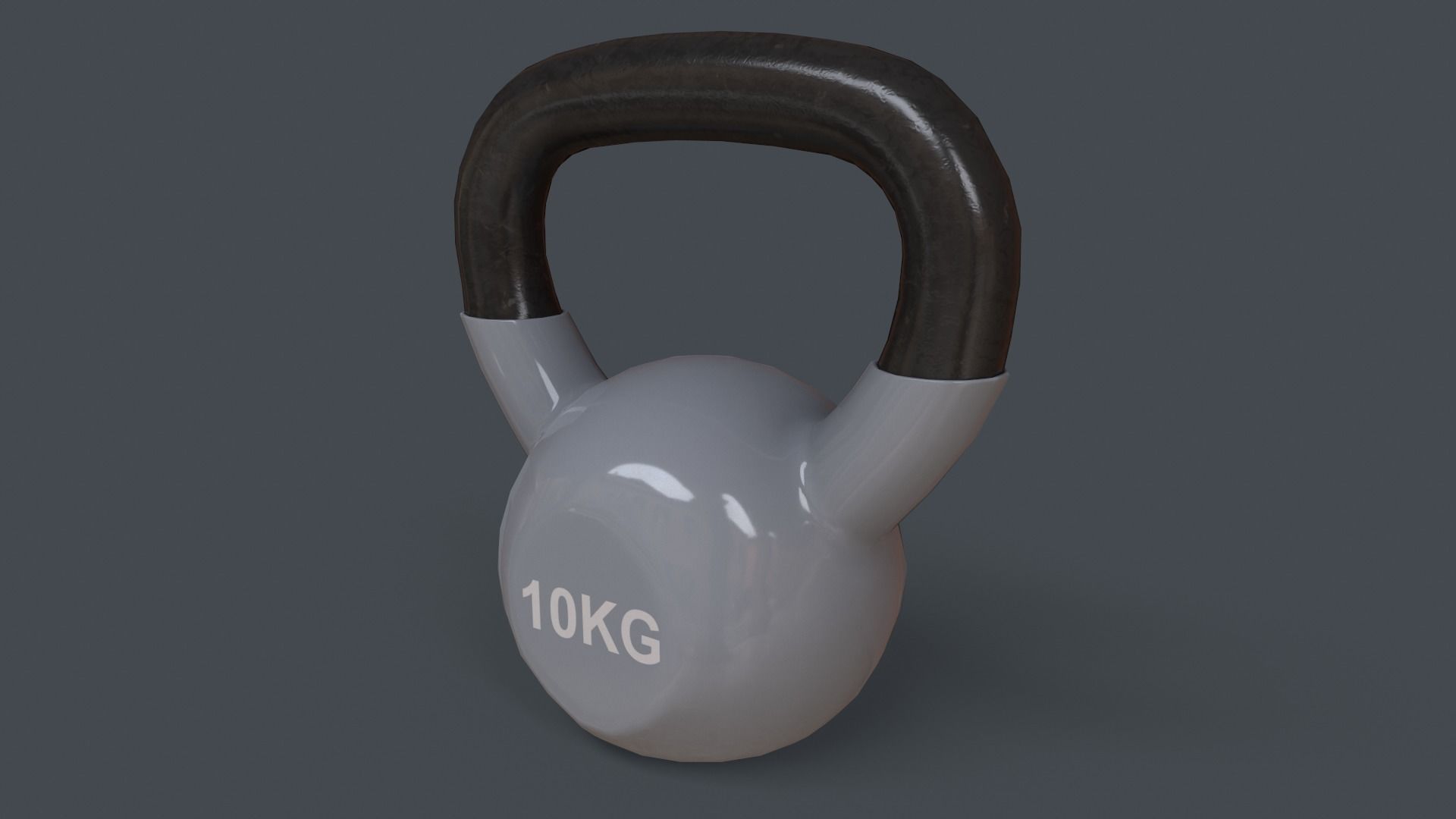 PBR 4-16KG Kettlebell V1 - Grey Low-poly 3D model_20