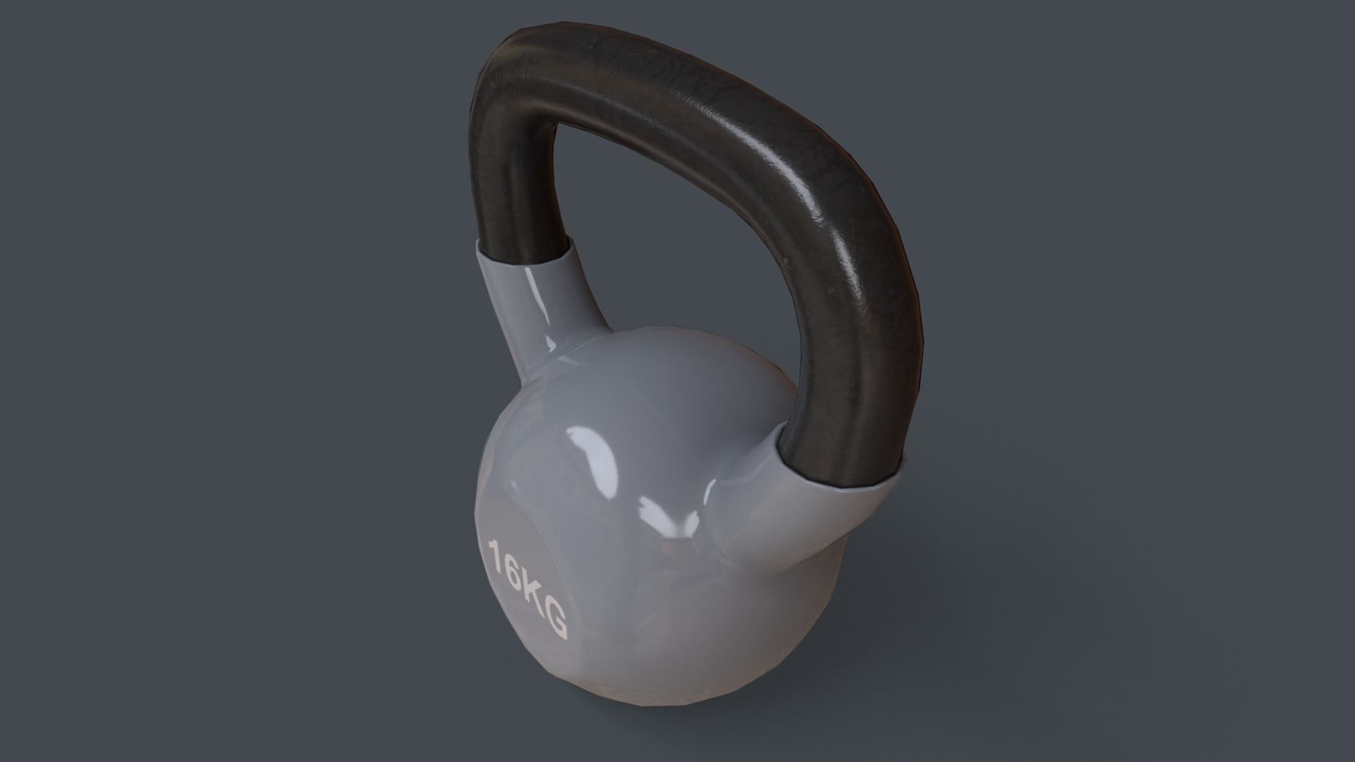 PBR 4-16KG Kettlebell V1 - Grey Low-poly 3D model_29