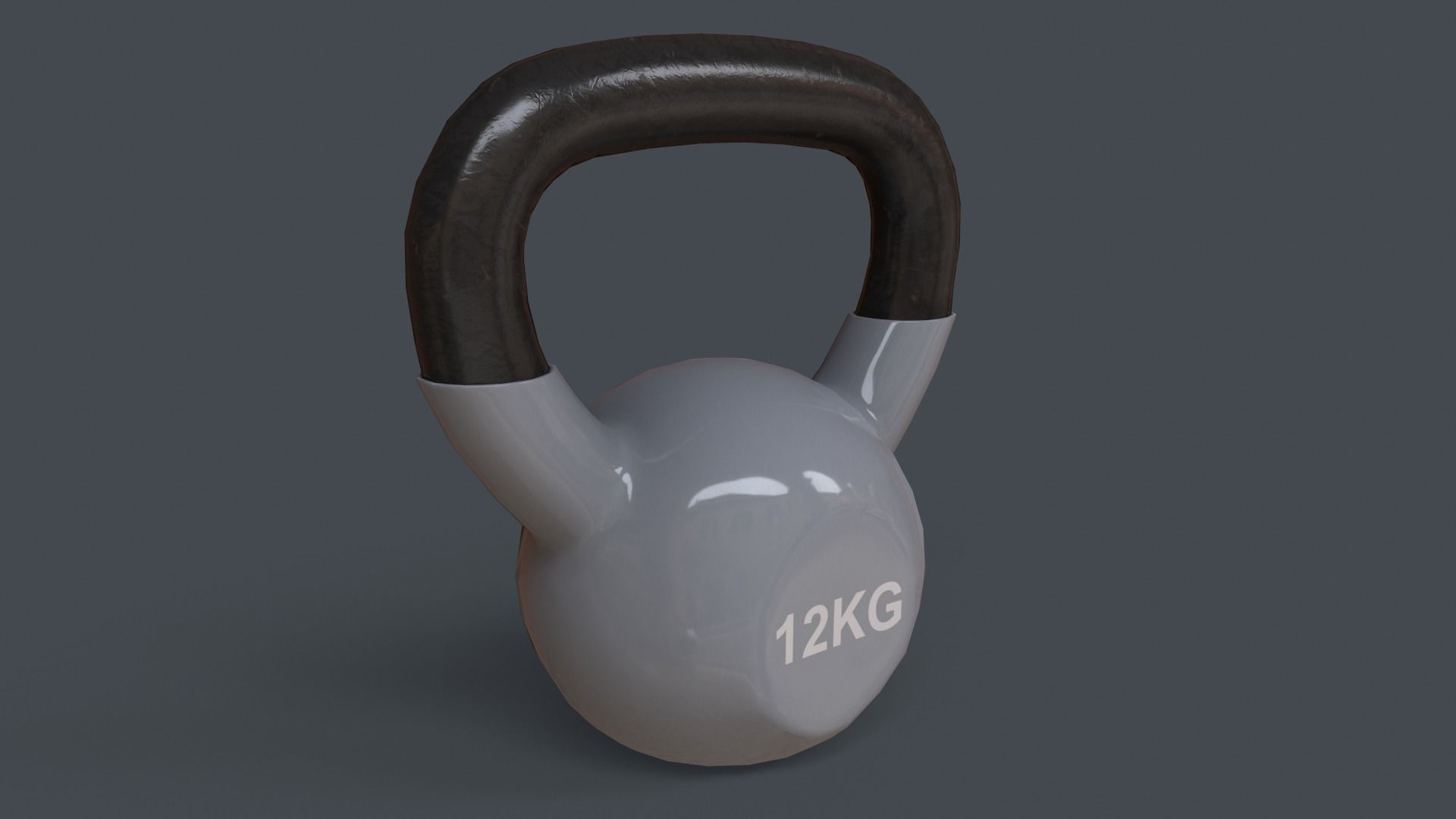 PBR 4-16KG Kettlebell V1 - Grey Low-poly 3D model_22