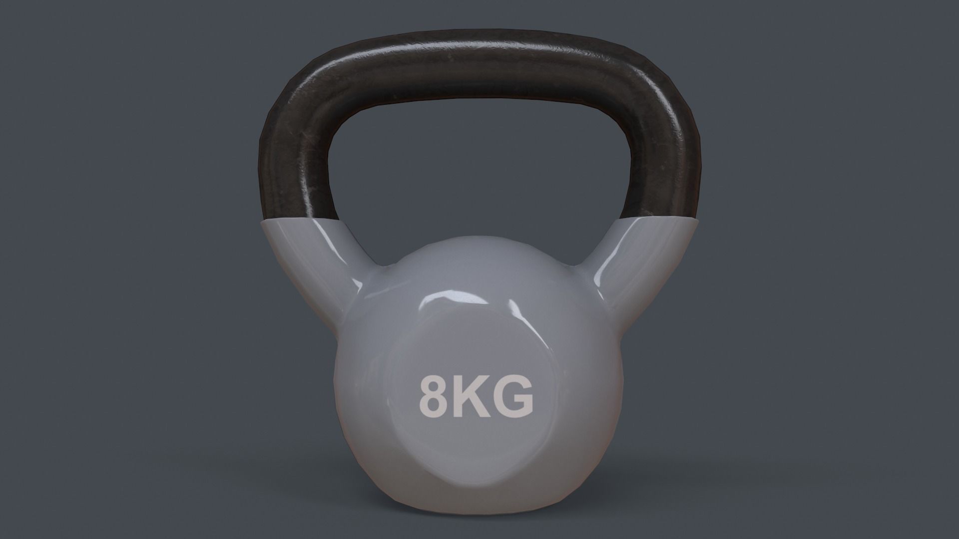 PBR 4-16KG Kettlebell V1 - Grey Low-poly 3D model_15