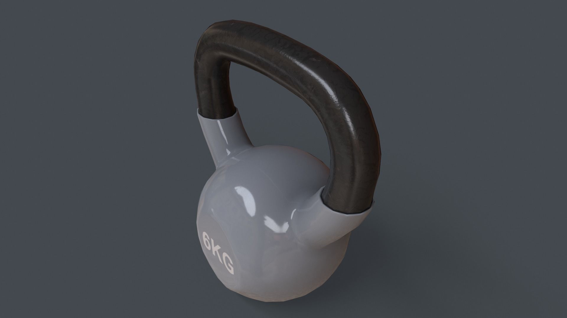 PBR 4-16KG Kettlebell V1 - Grey Low-poly 3D model_13