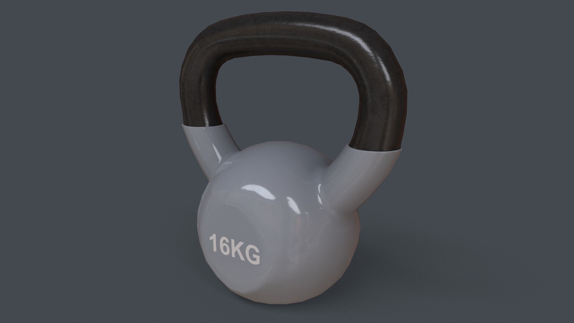 PBR 4-16KG Kettlebell V1 - Grey Low-poly 3D model_28