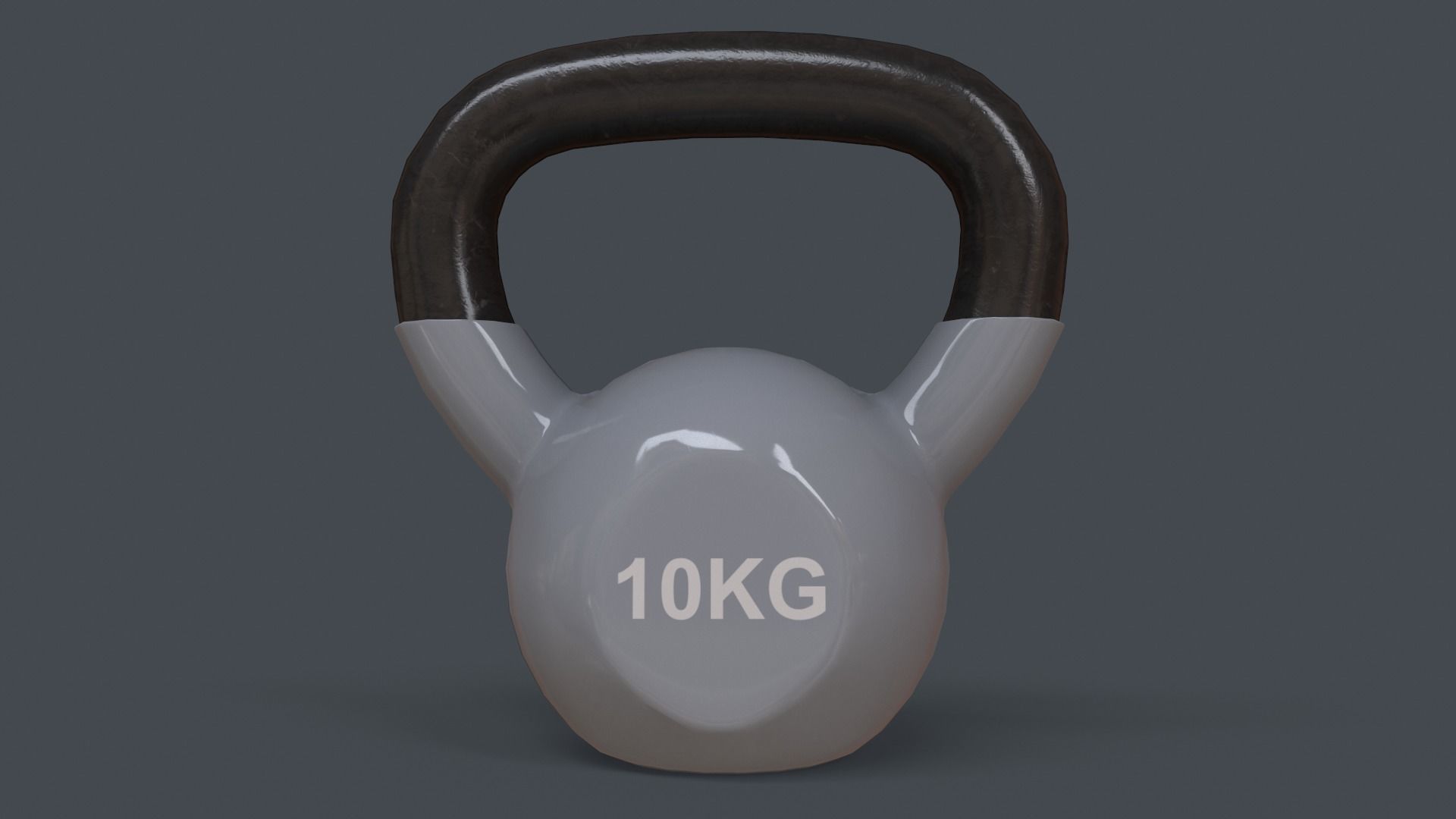 PBR 4-16KG Kettlebell V1 - Grey Low-poly 3D model_19