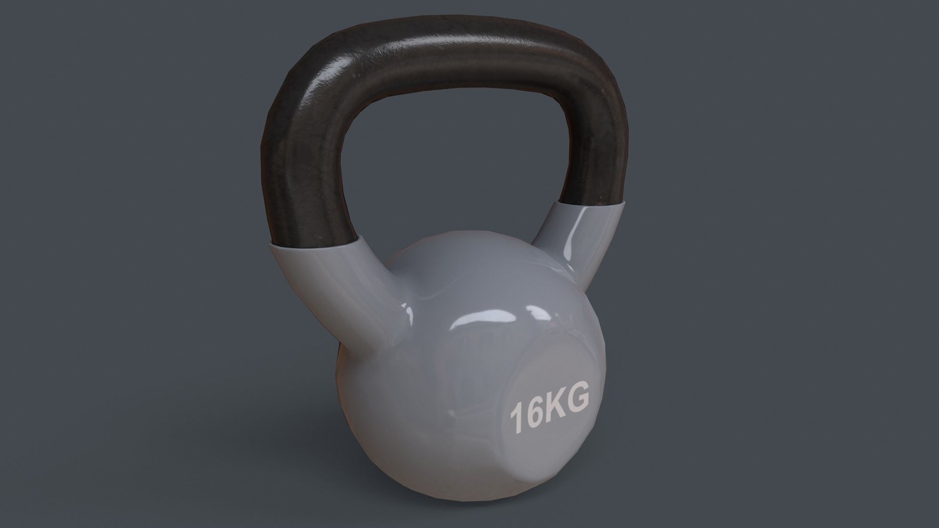 PBR 4-16KG Kettlebell V1 - Grey Low-poly 3D model_26