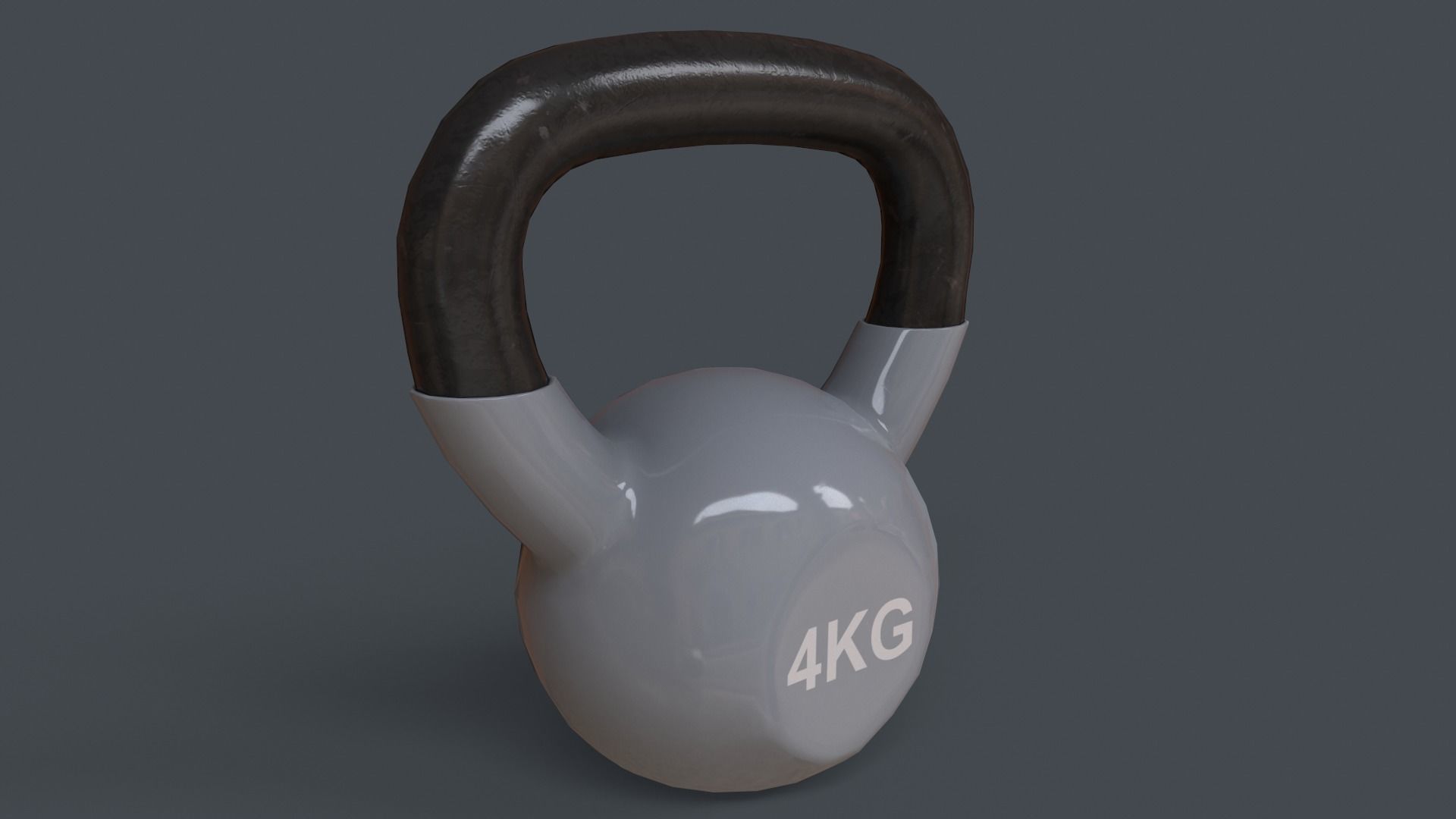 PBR 4-16KG Kettlebell V1 - Grey Low-poly 3D model_6