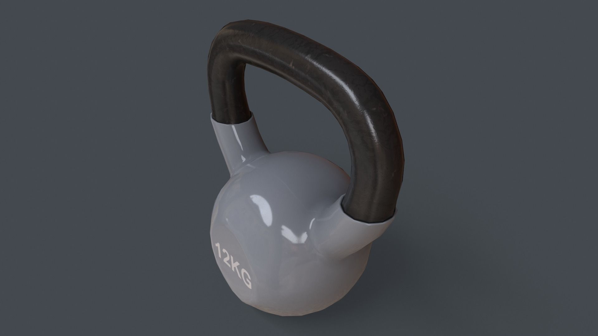 PBR 4-16KG Kettlebell V1 - Grey Low-poly 3D model_25