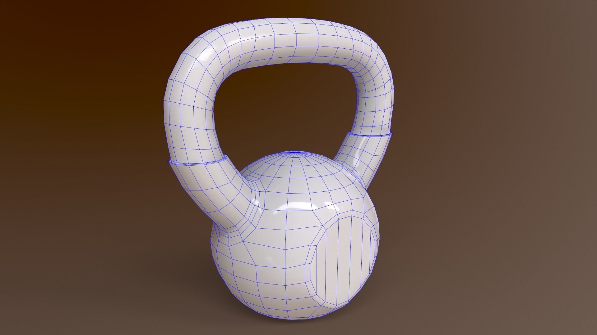 PBR 4-16KG Kettlebell V1 - Grey Low-poly 3D model_30